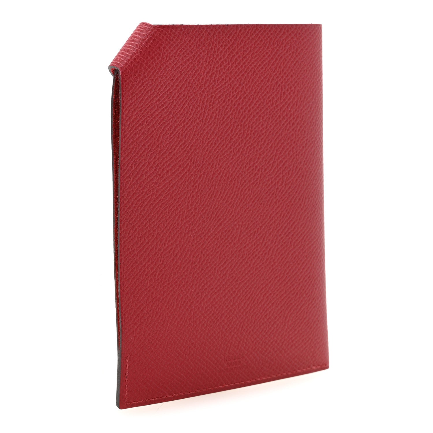 Epsom Tarmac Dot PM Passport Holder Rouge Grenat