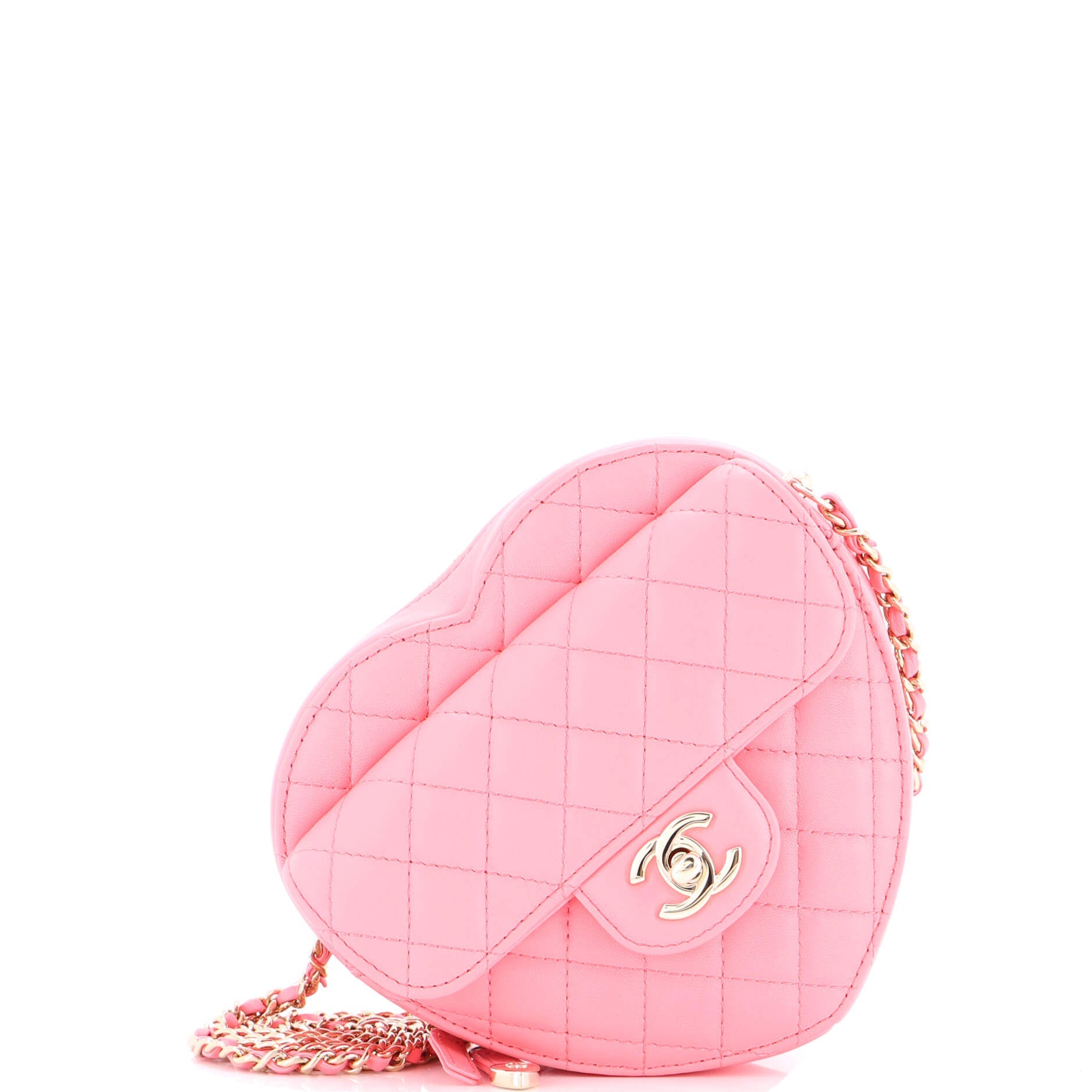CC in Love Heart Bag Quilted Lambskin