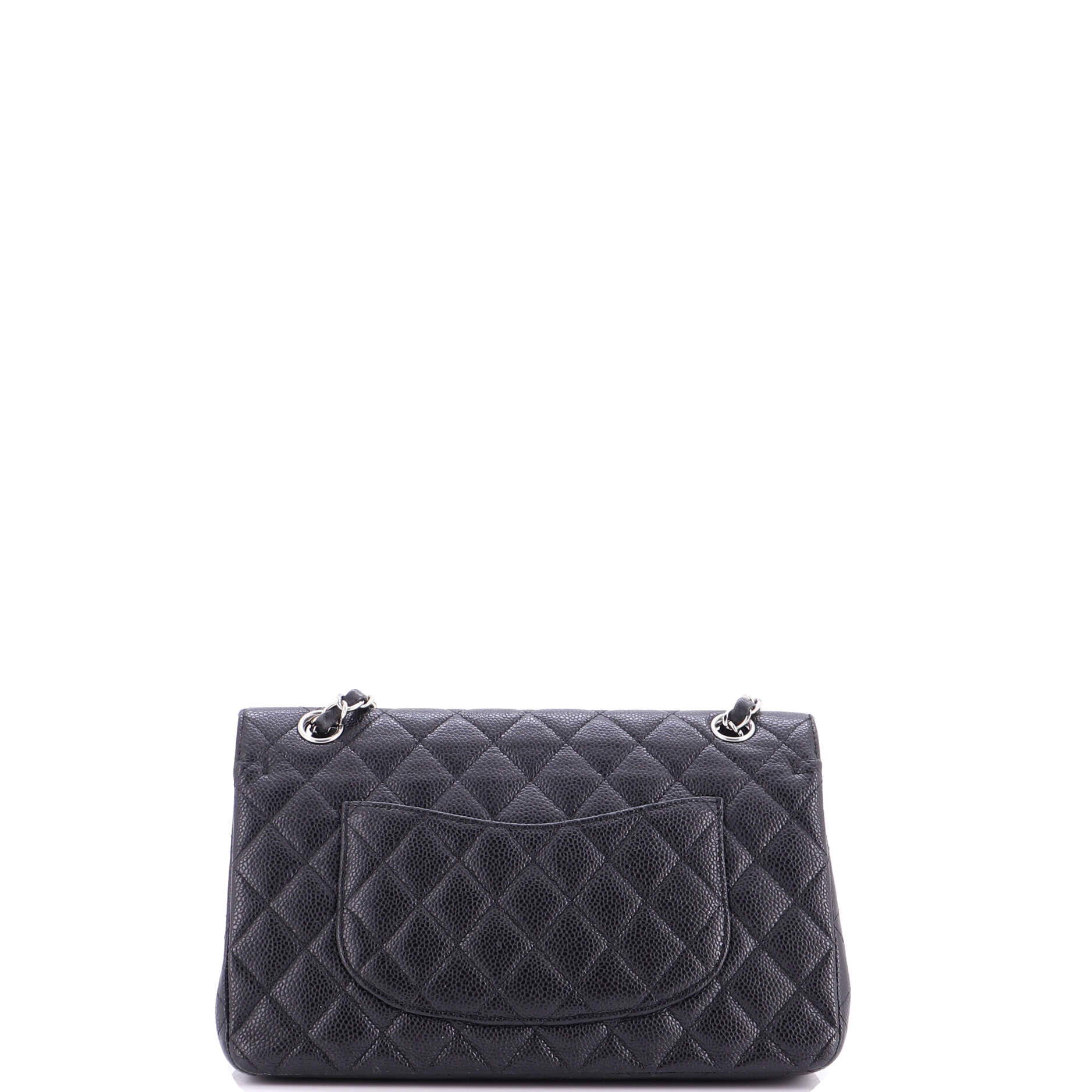 Vintage Classic Double Flap Bag Quilted Caviar Medium