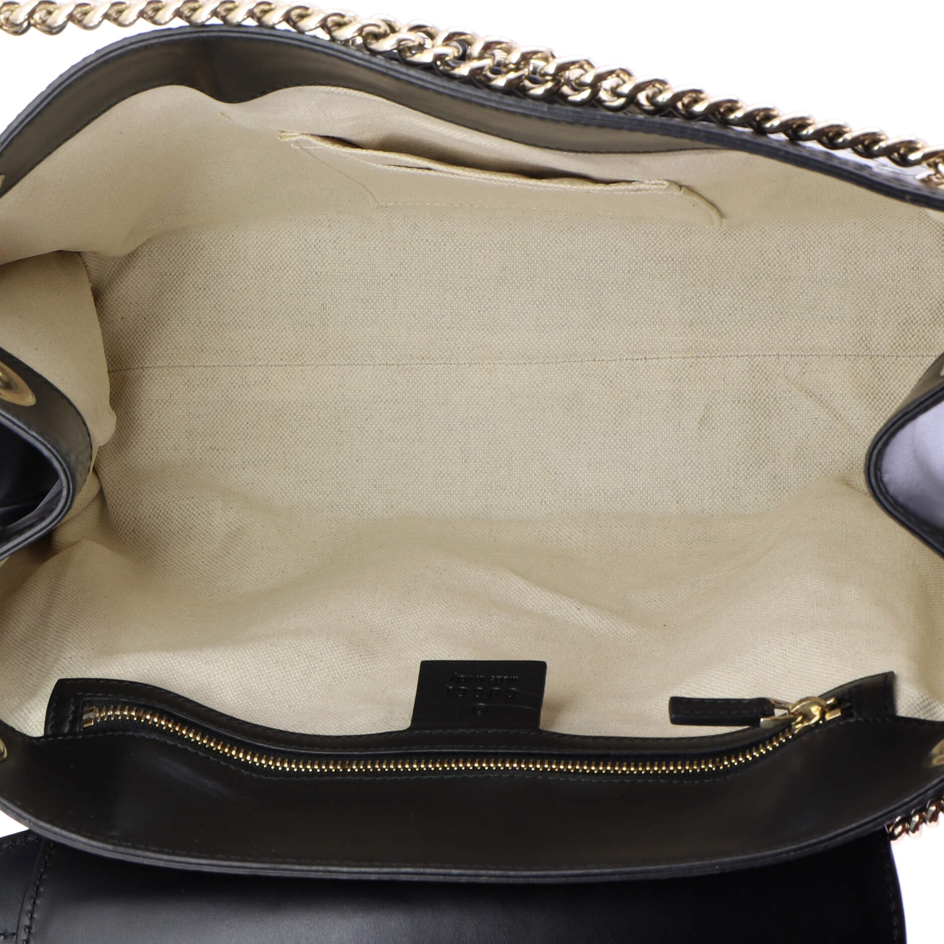 Emily Chain Flap Shoulder Bag Guccissima Leather Large