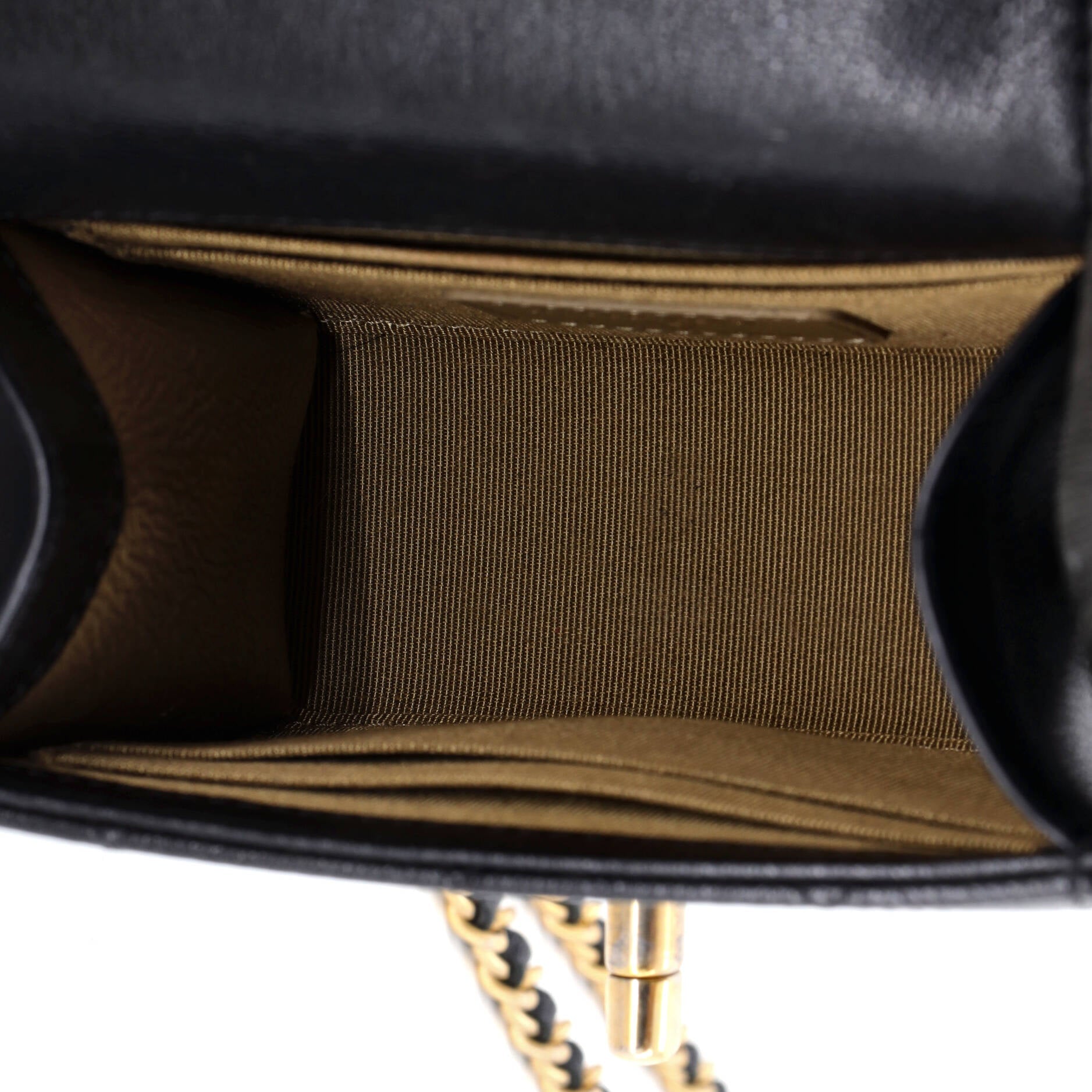 Chic Pearls Flap Clutch with Chain Quilted Goatskin Mini