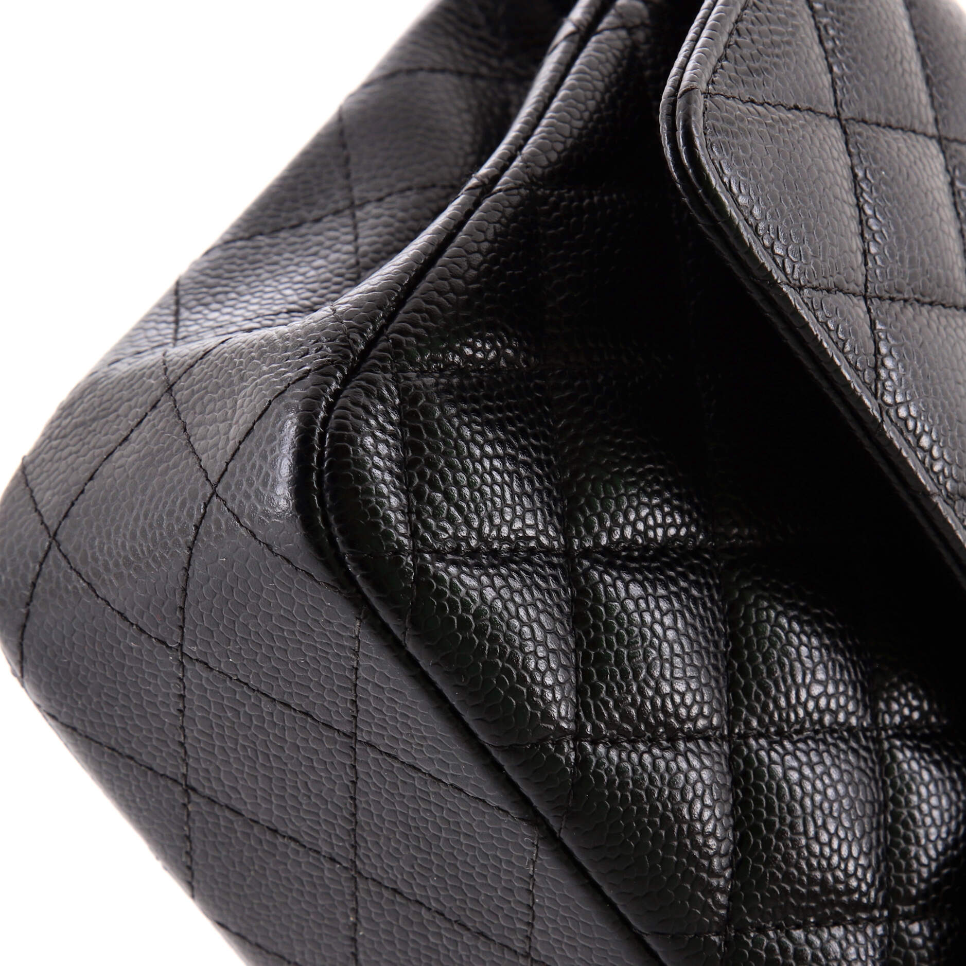Classic Double Flap Bag Quilted Caviar Medium