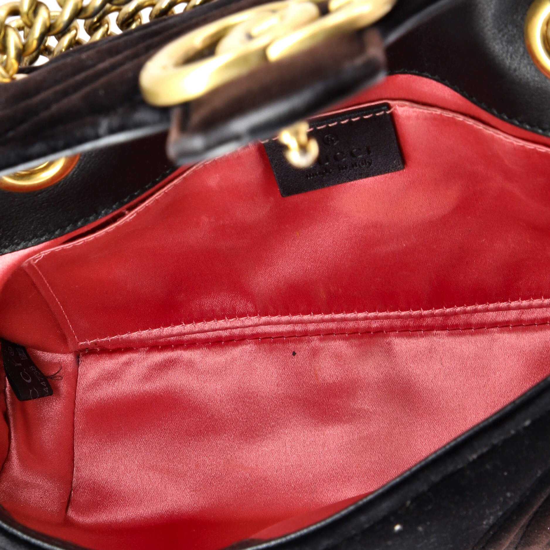 GG Marmont Flap Bag Matelasse Velvet Mini