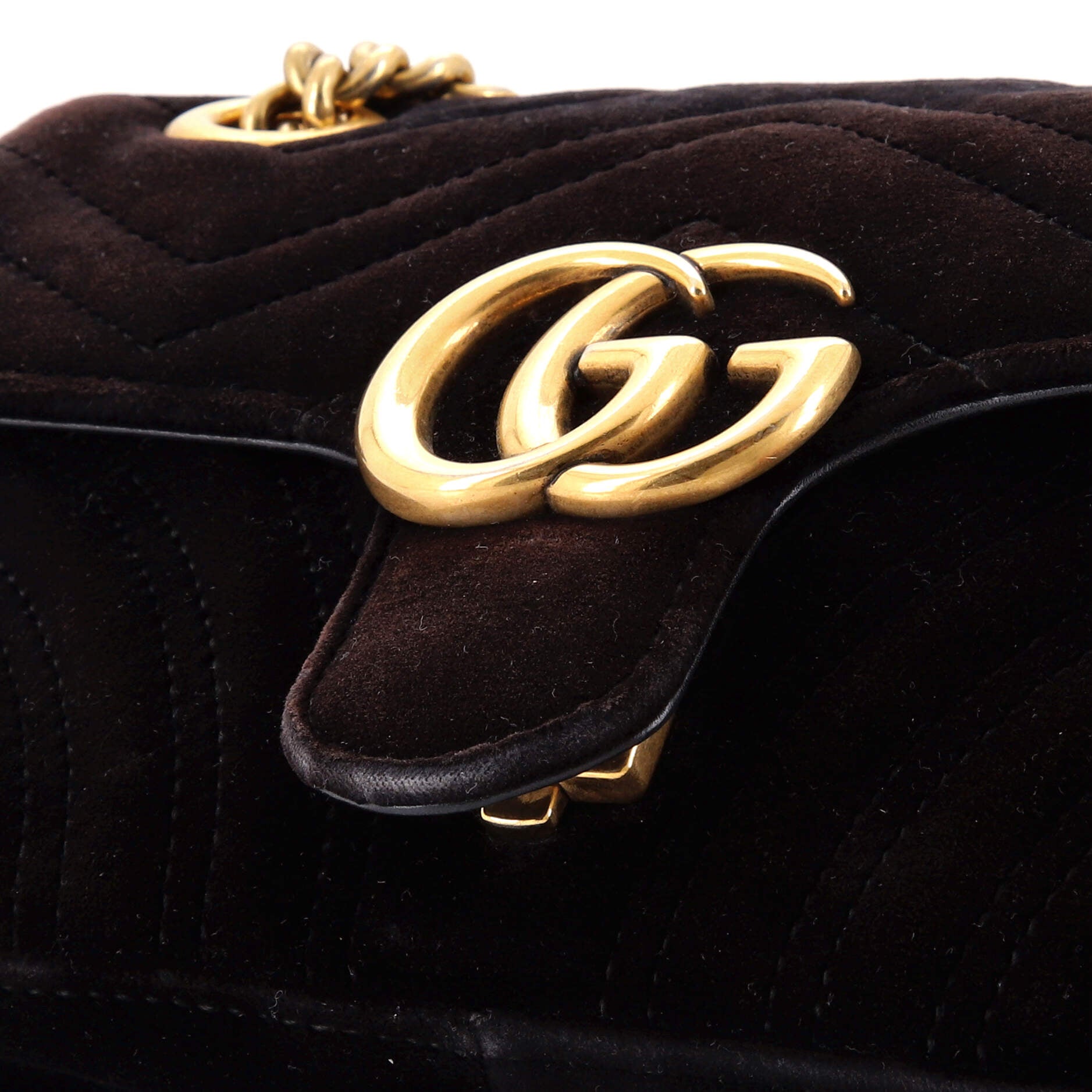 GG Marmont Flap Bag Matelasse Velvet Mini
