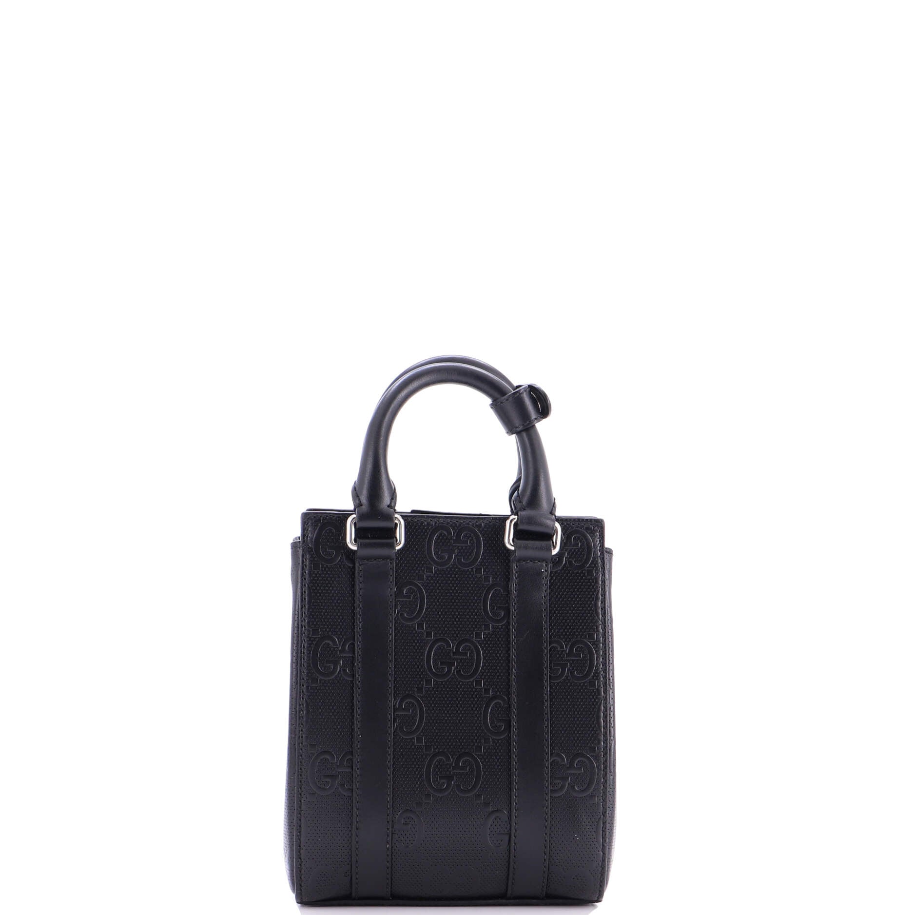 Vertical Tote GG Embossed Perforated Leather Mini