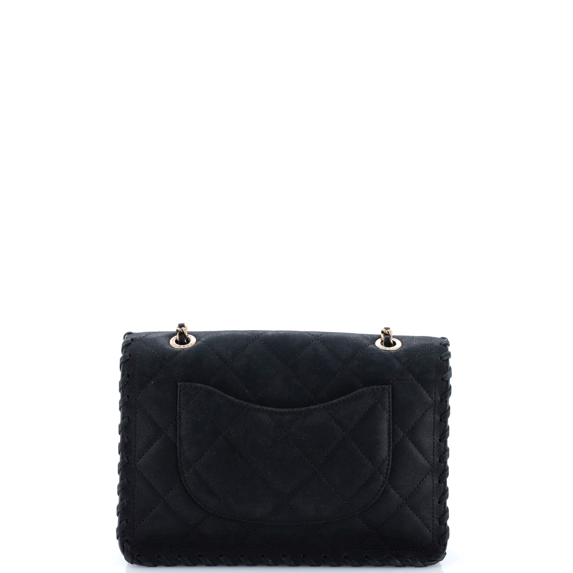 Happy Stitch Flap Bag Quilted Velvet Calfskin Small