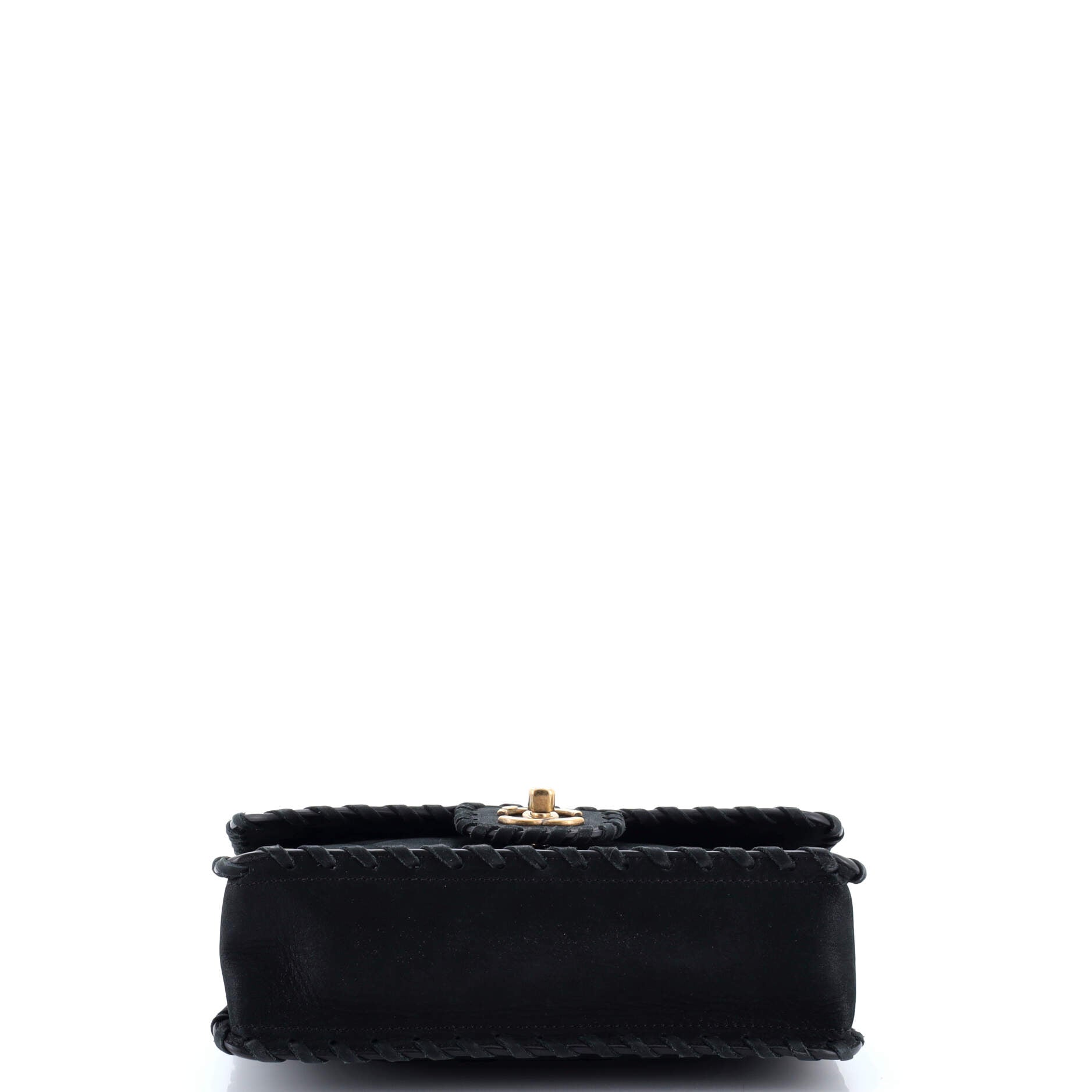 Happy Stitch Flap Bag Quilted Velvet Calfskin Small