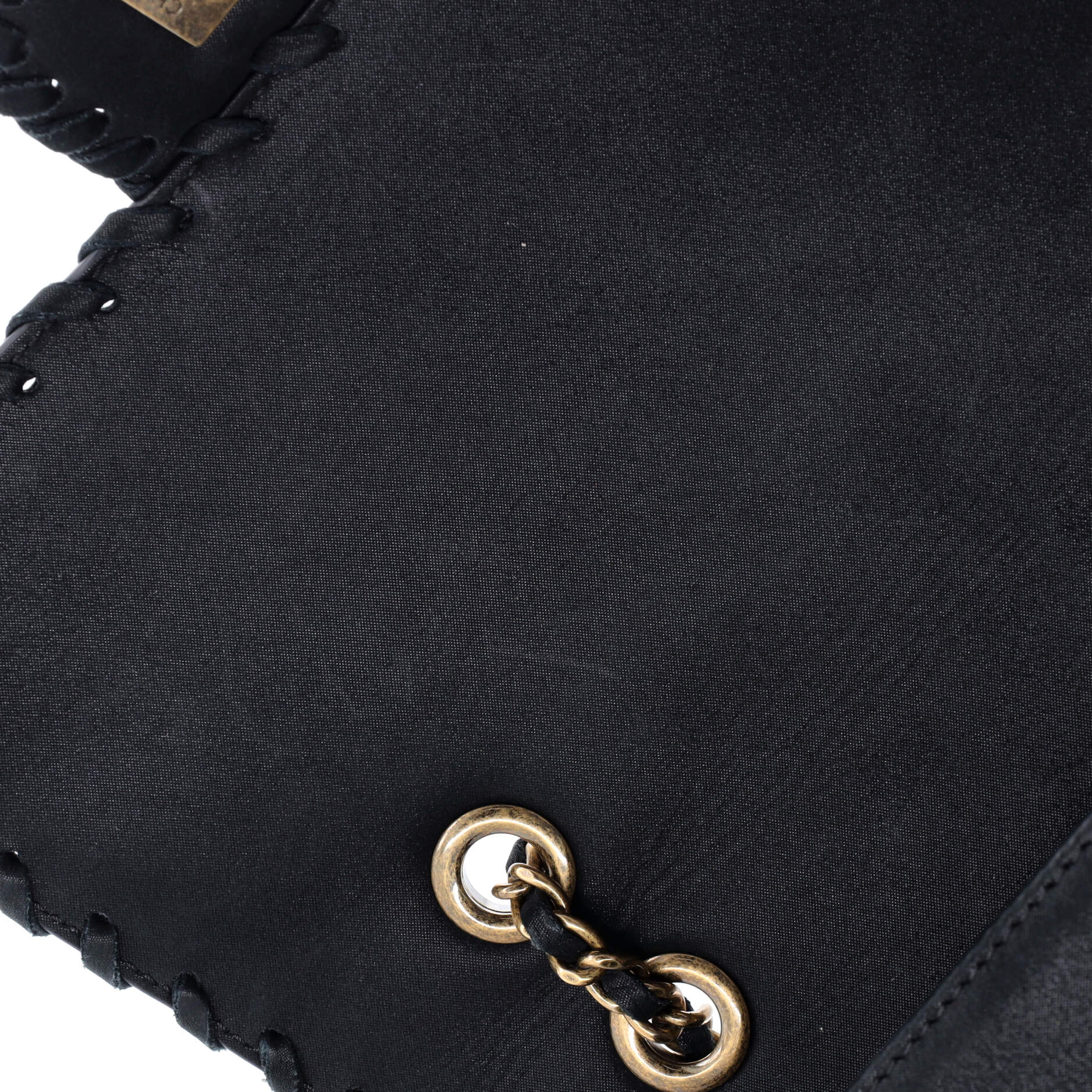 Happy Stitch Flap Bag Quilted Velvet Calfskin Small