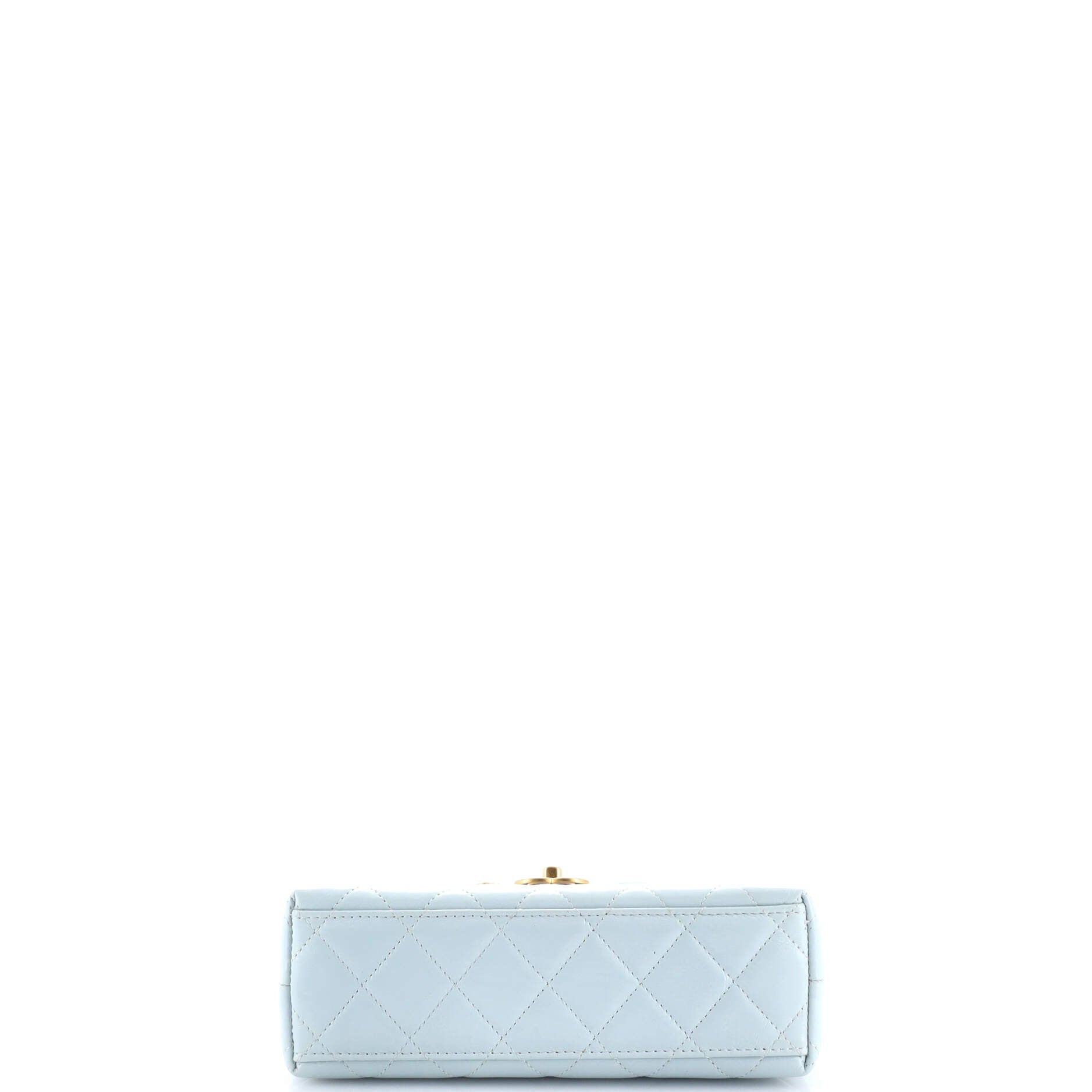 Kelly Top Handle Shopping Bag Quilted Shiny Aged Calfskin Mini