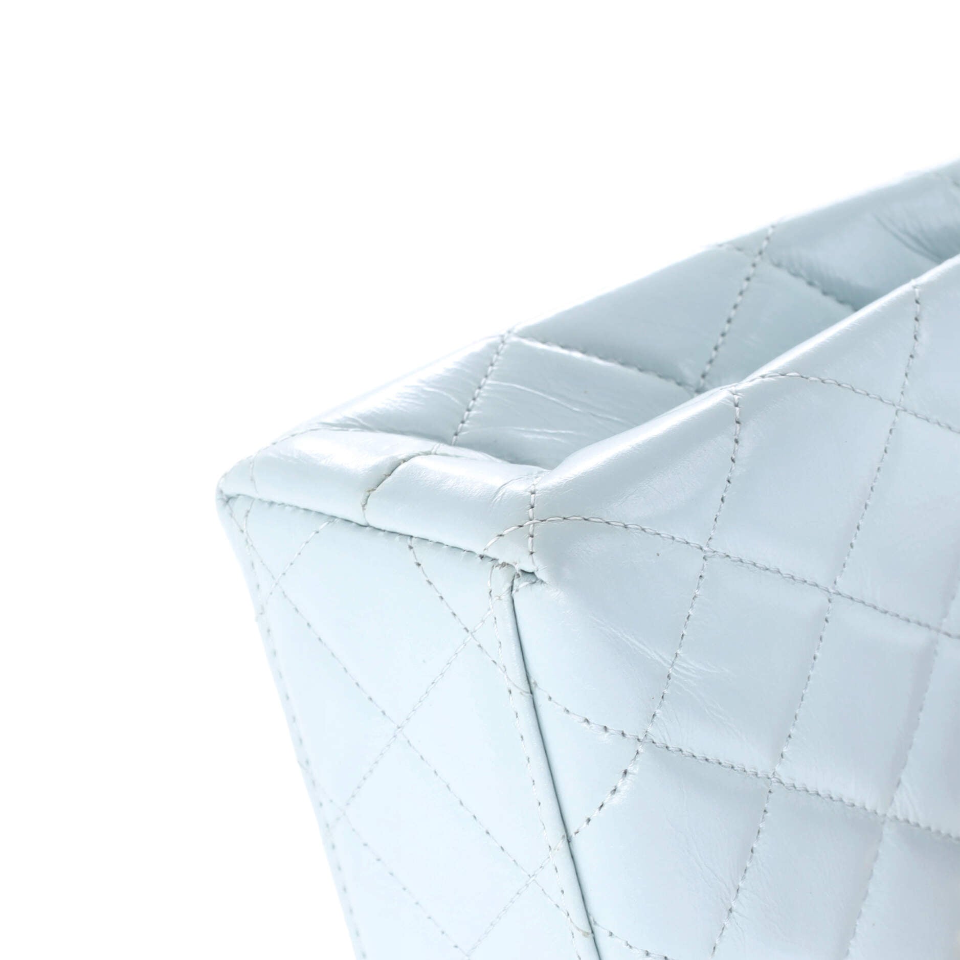 Kelly Top Handle Shopping Bag Quilted Shiny Aged Calfskin Mini