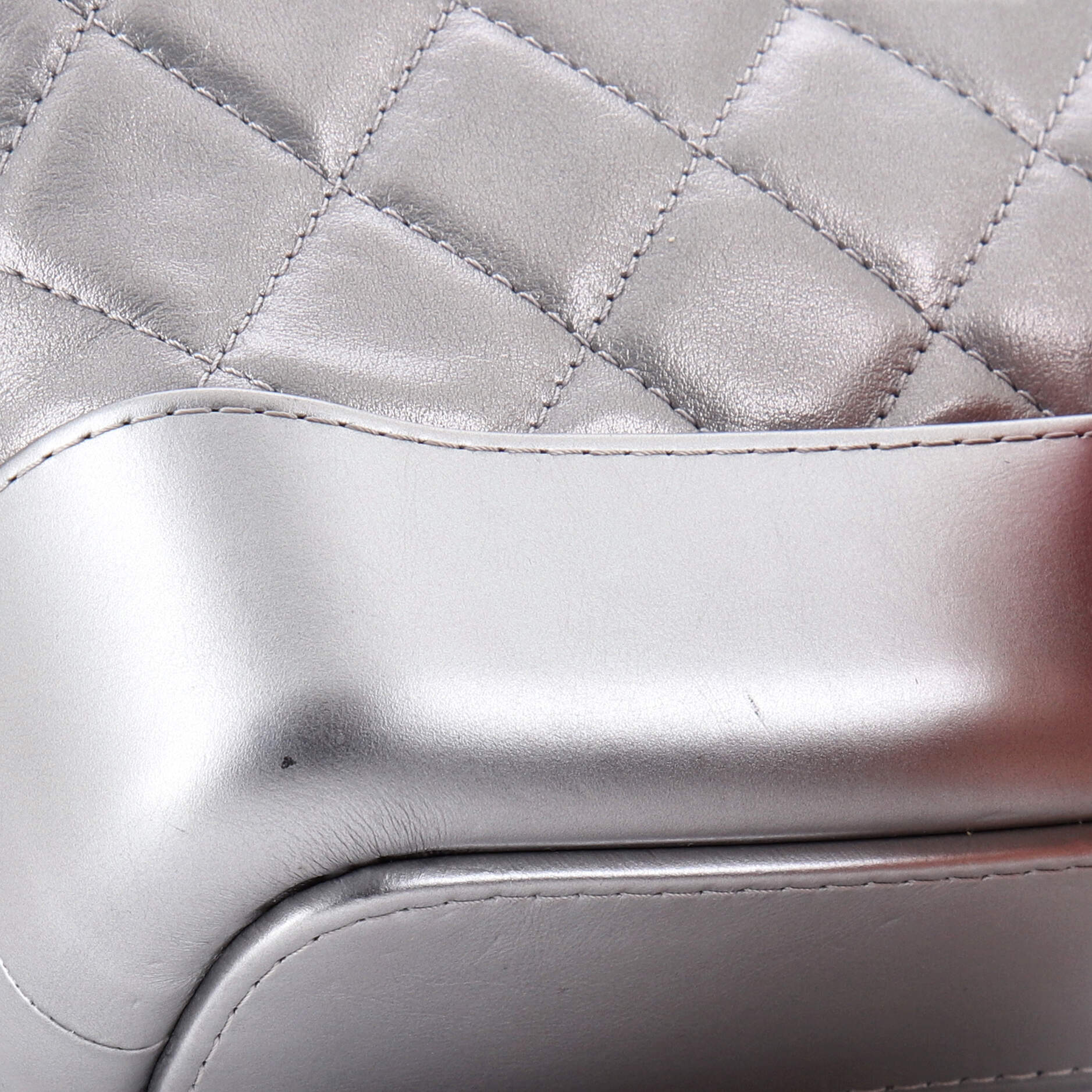 Gabrielle Hobo Quilted Metallic Aged Calfskin Small
