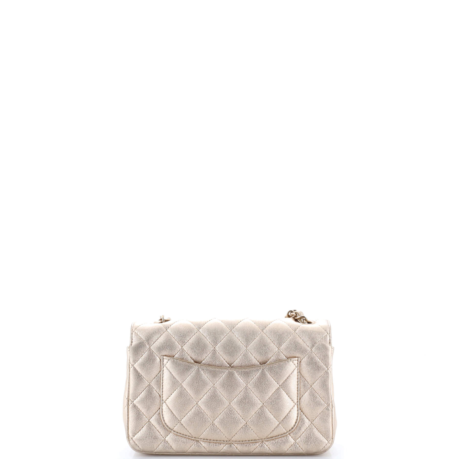 Classic Single Flap Bag Quilted Metallic Lambskin Mini