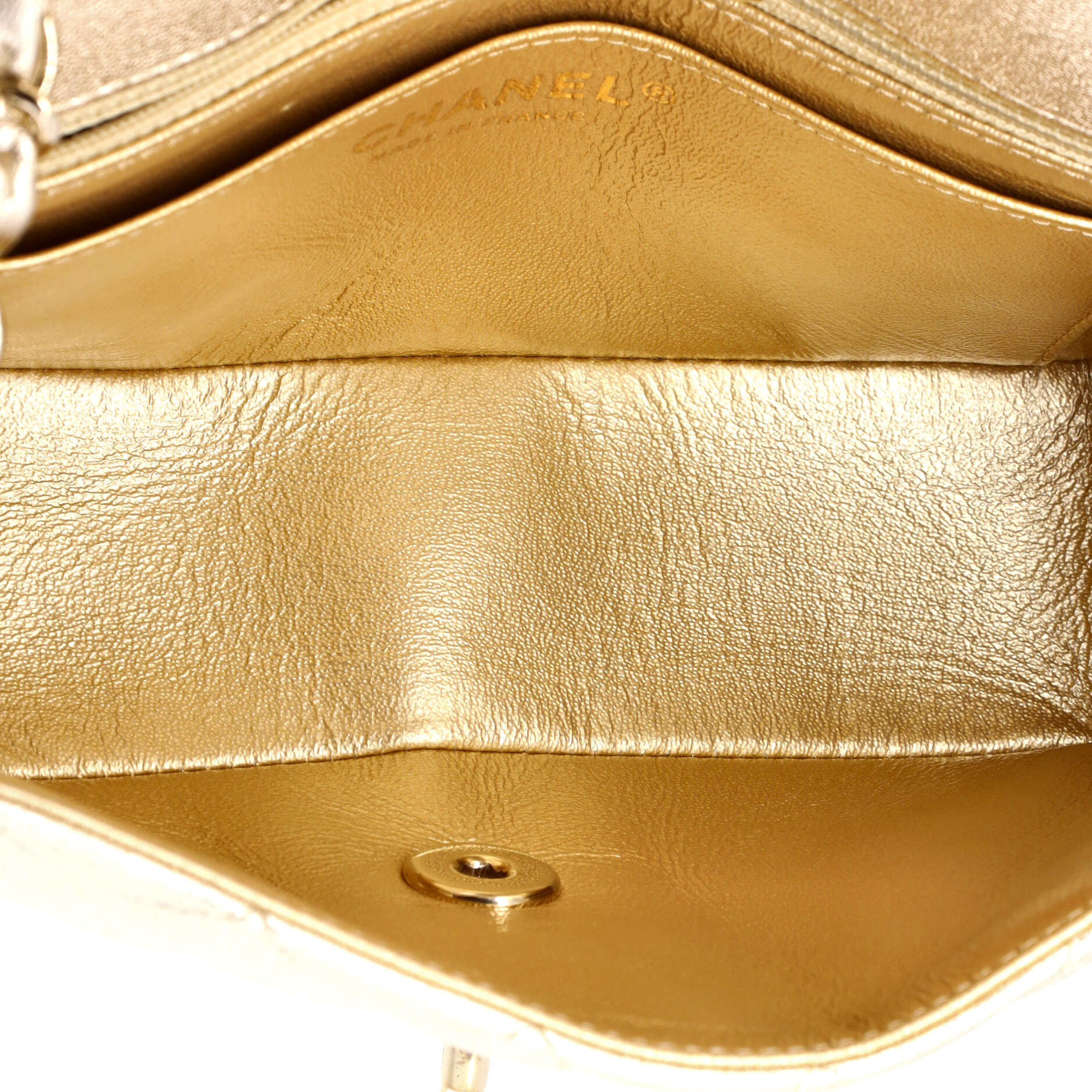 Classic Single Flap Bag Quilted Metallic Lambskin Mini