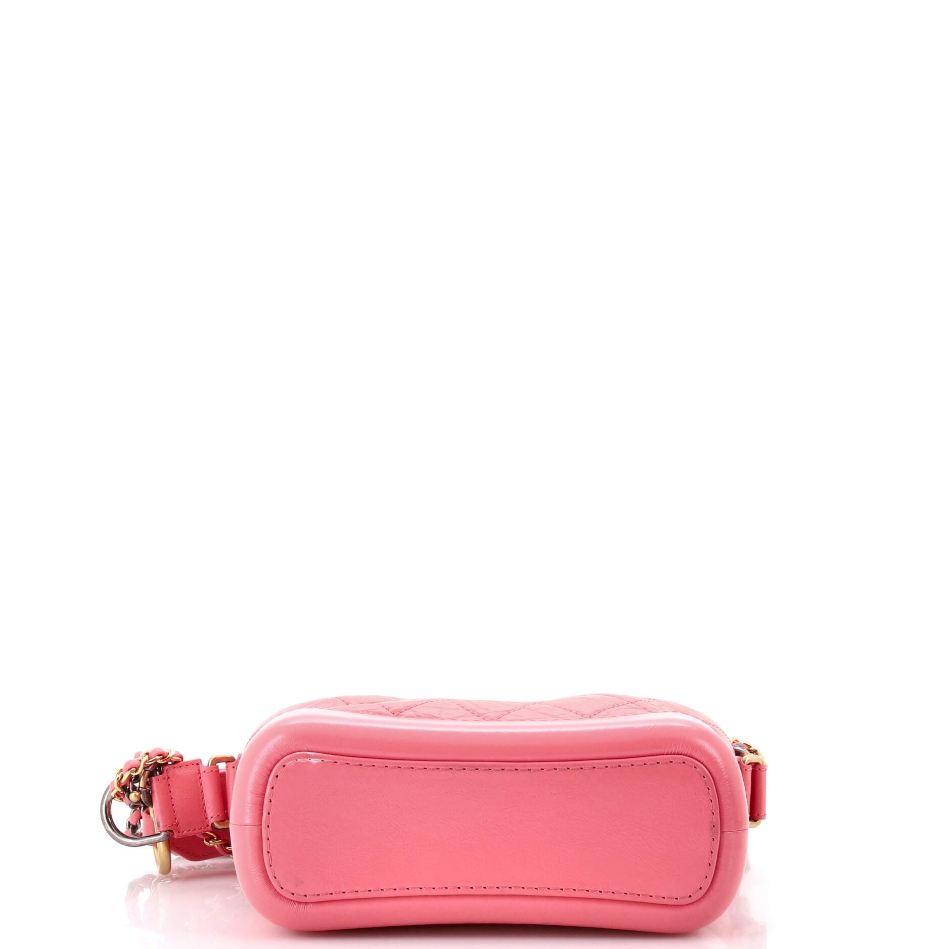 Gabrielle Hobo with Logo Handle Quilted Aged Calfskin Small