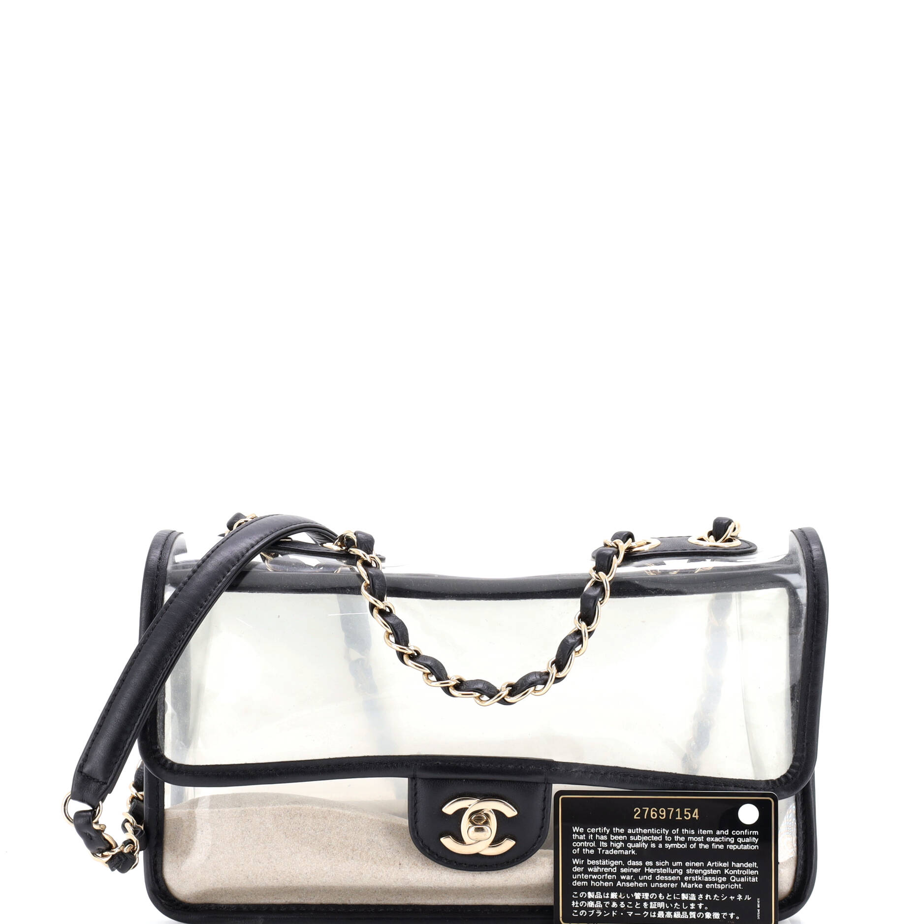 Sand By The Sea Flap Bag PVC with Lambskin Medium