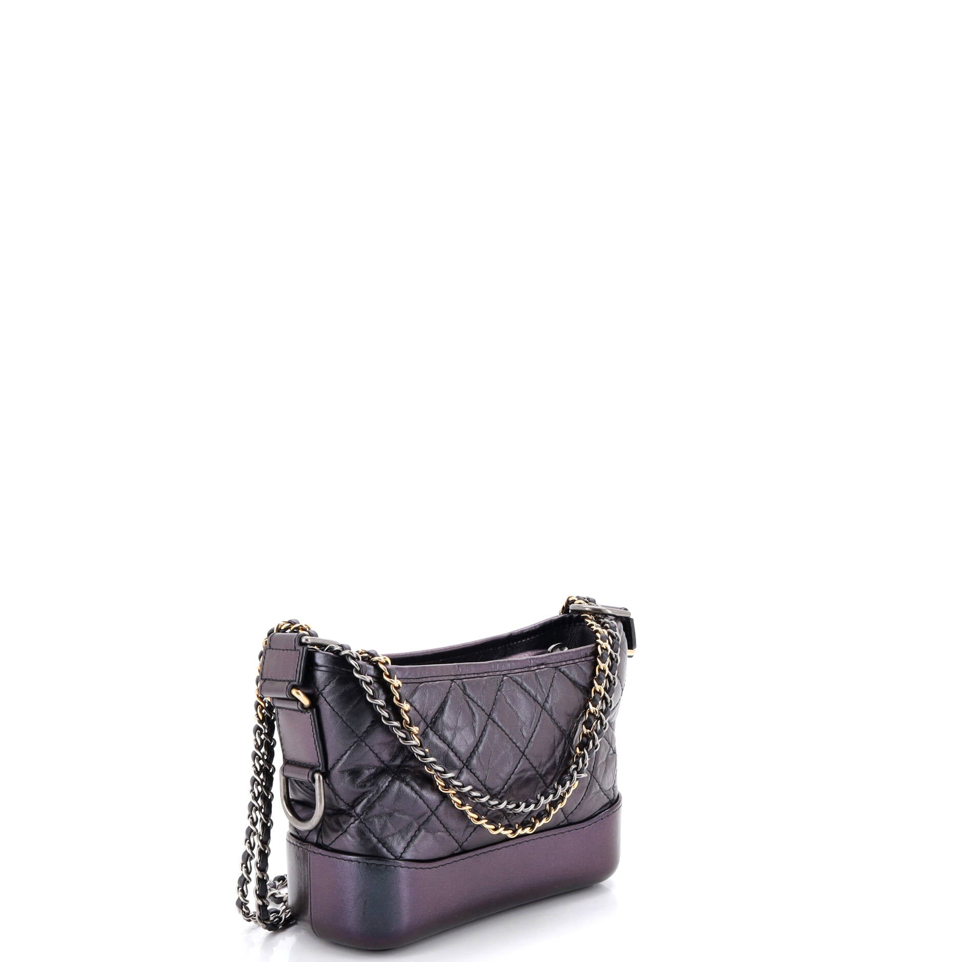 Gabrielle Hobo Quilted Iridescent Lambskin Small