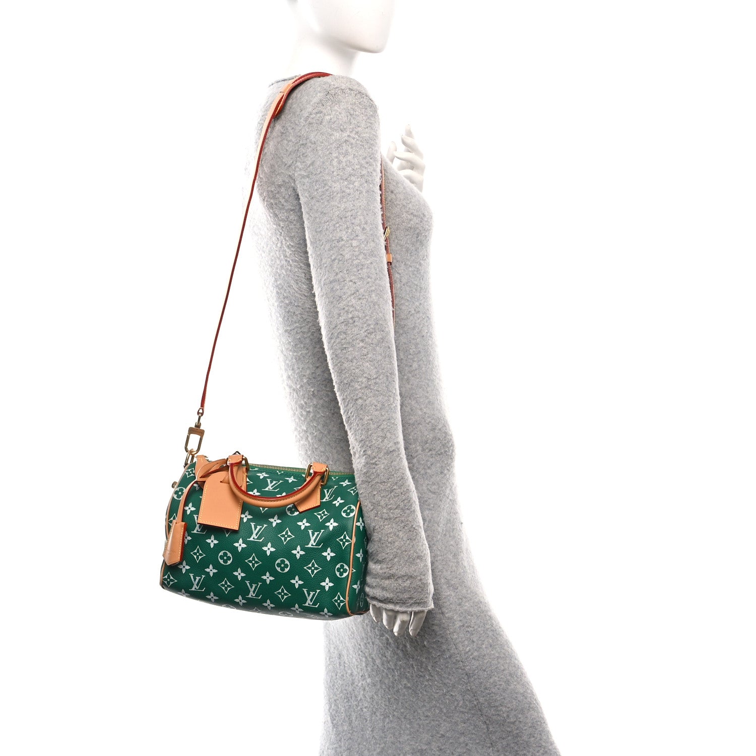 Calfskin Monogram Speedy P9 Bandouliere 25 Green
