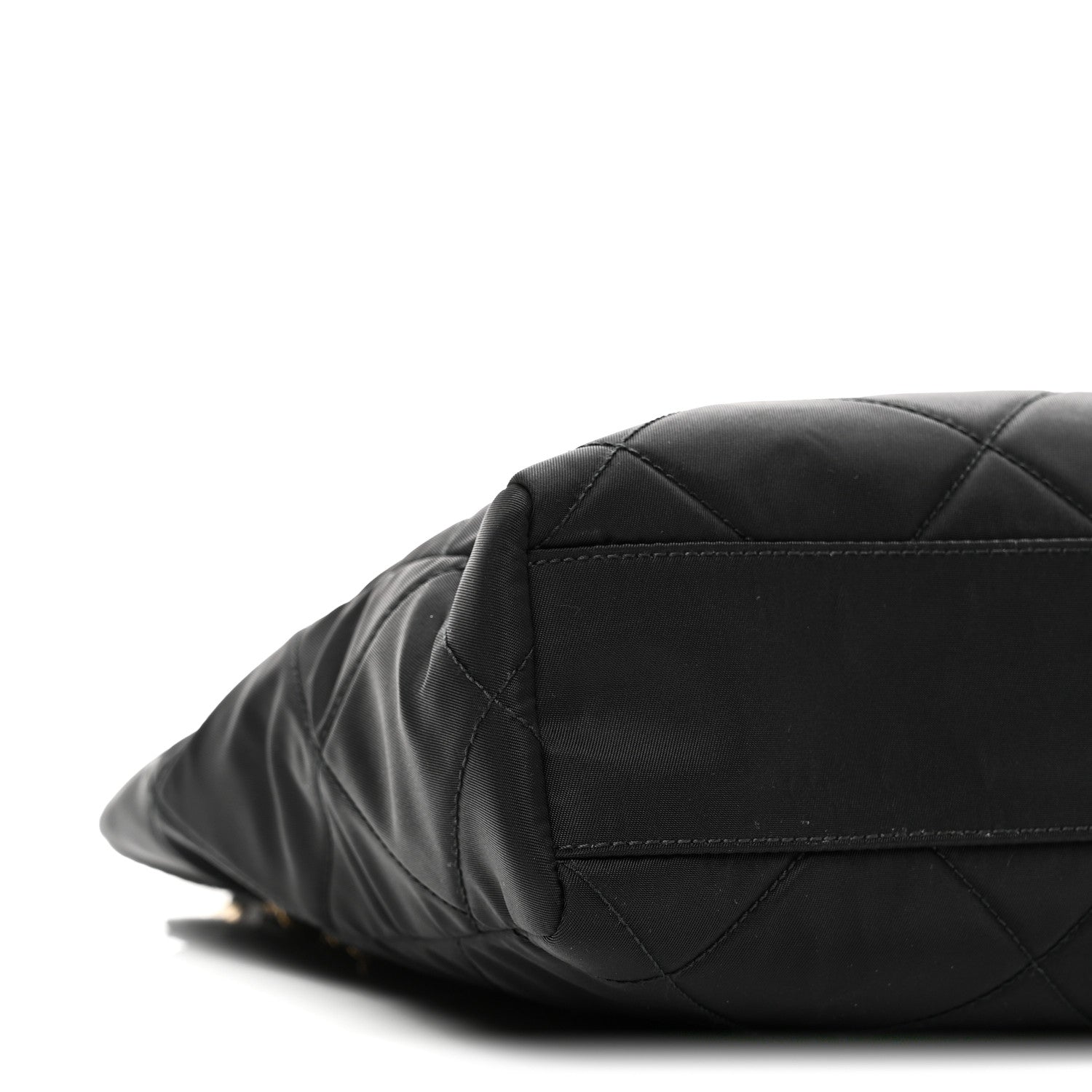 Re-Nylon Impuntu Quilted Re-Edition 1995 Chaine Small Tote Bag Black
