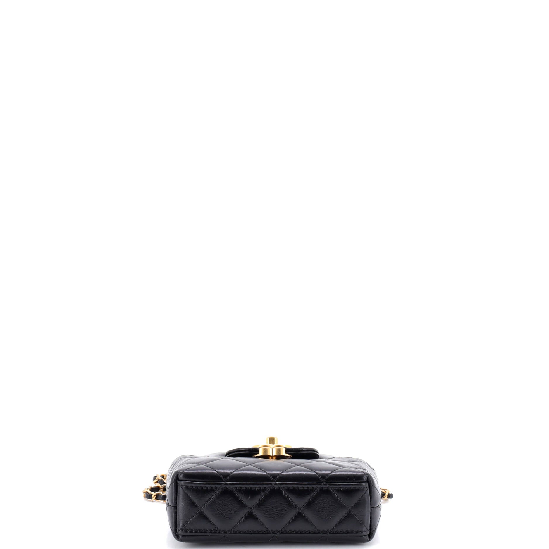 Kelly Top Handle Shopping Bag Quilted Shiny Aged Calfskin Nano