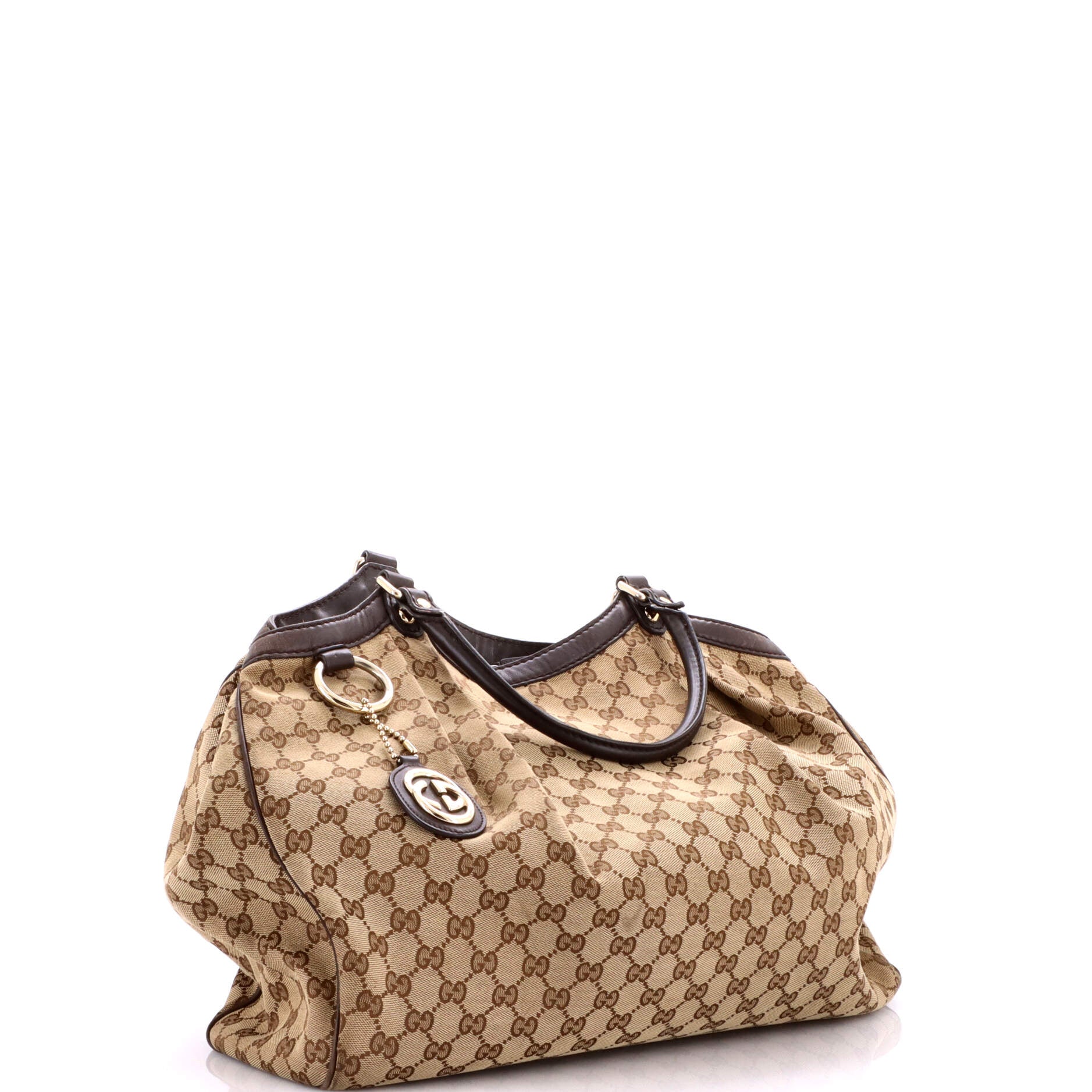 Sukey Tote GG Canvas with Leather Large