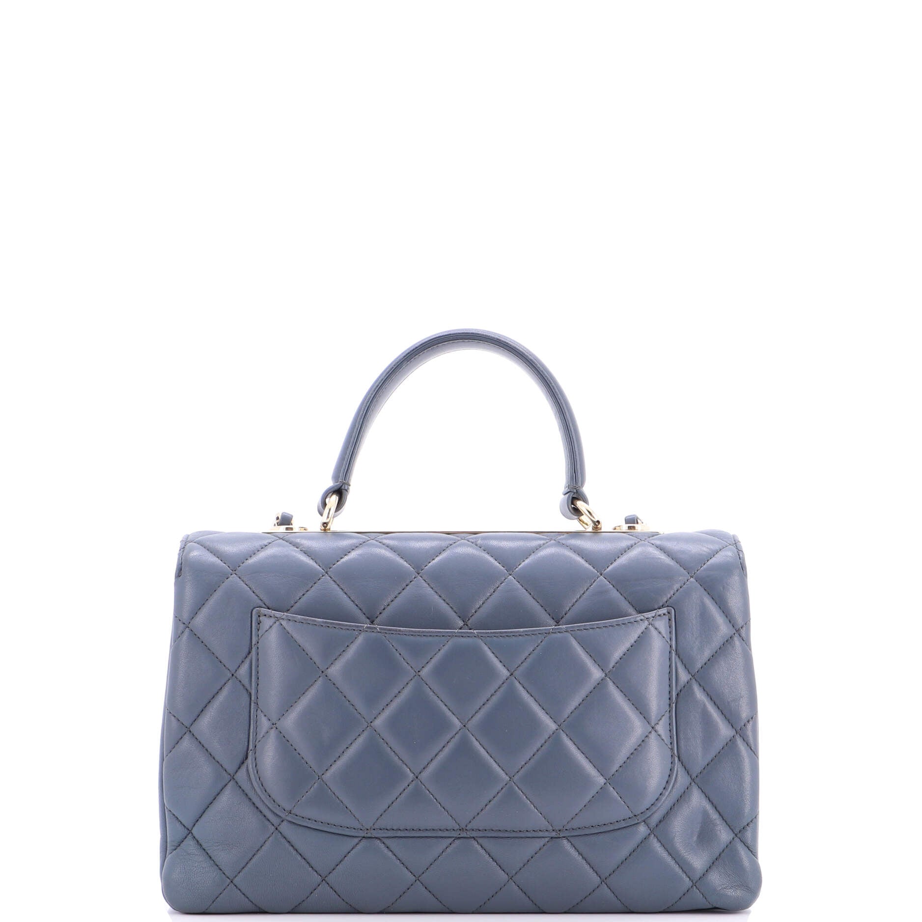 Trendy CC Top Handle Bag Quilted Lambskin Medium