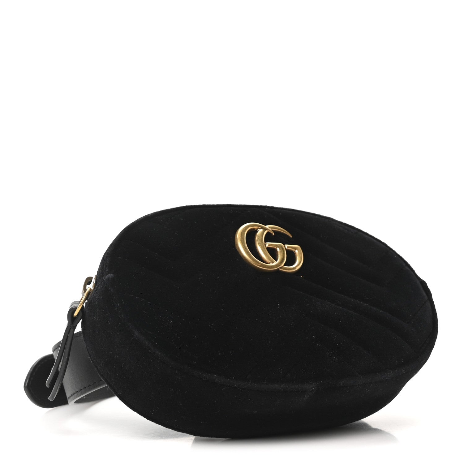 Velvet Matelasse GG Marmont Belt Bag 85 34 Black