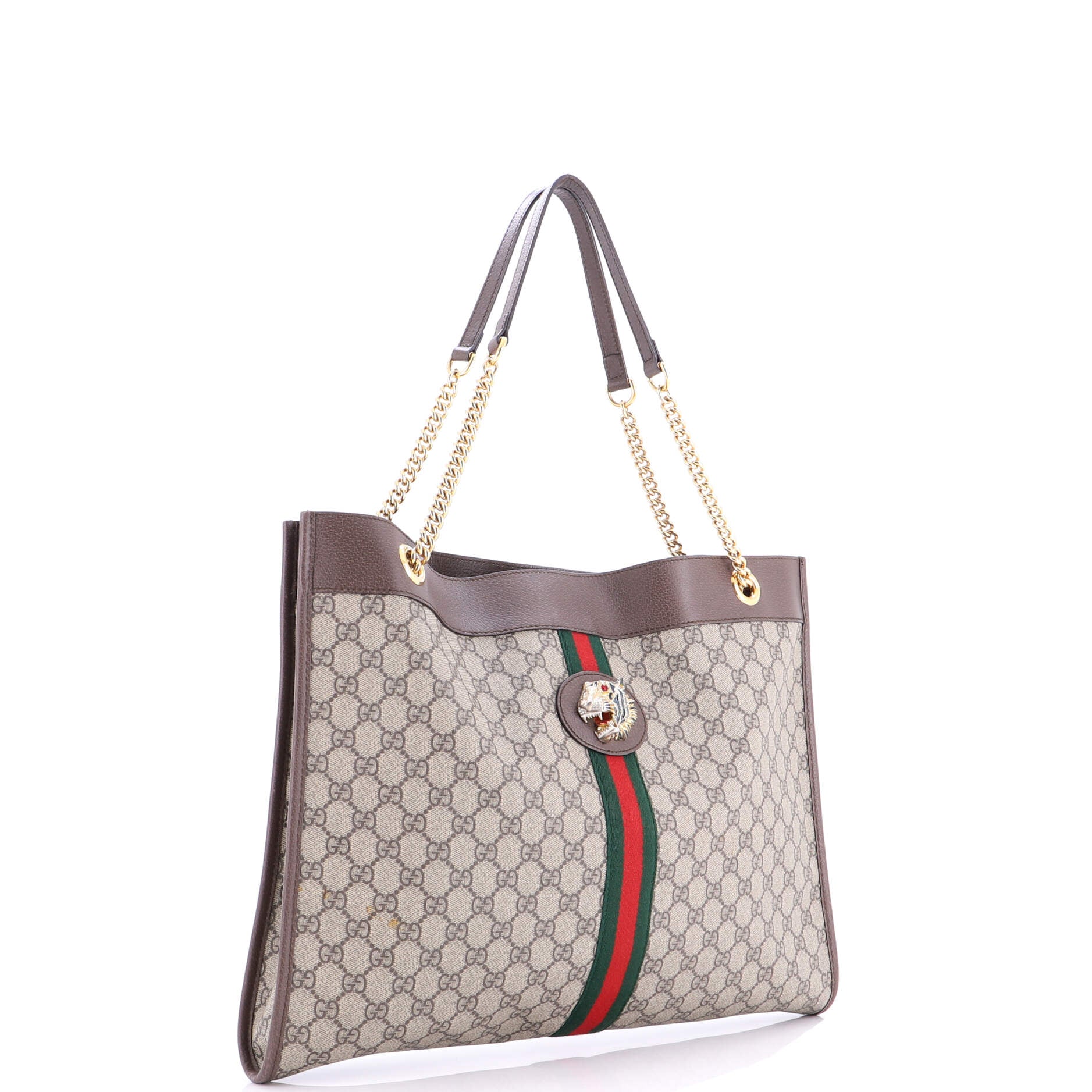 Rajah Chain Tote GG Coated Canvas Large