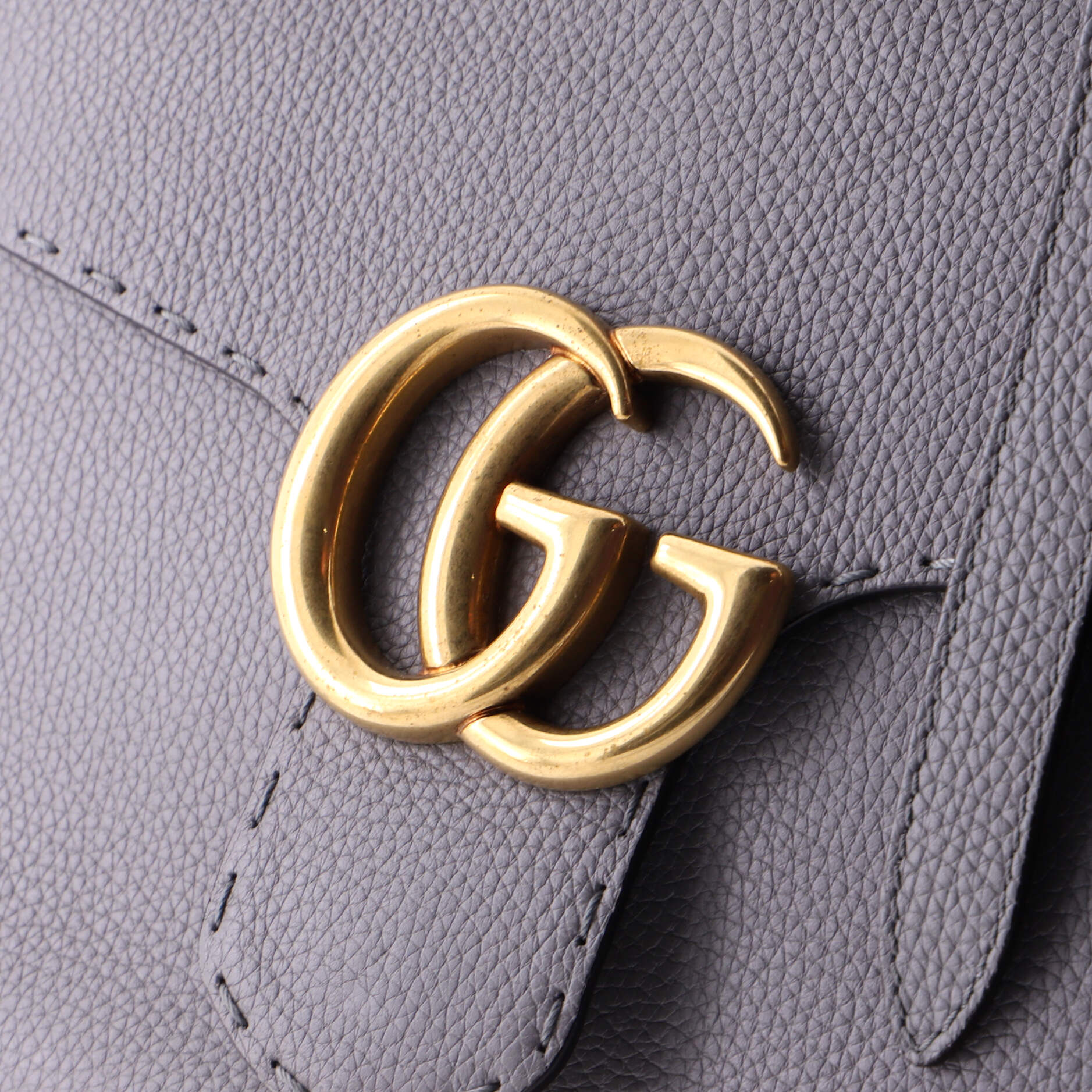 GG Marmont Top Handle Bag Leather Small
