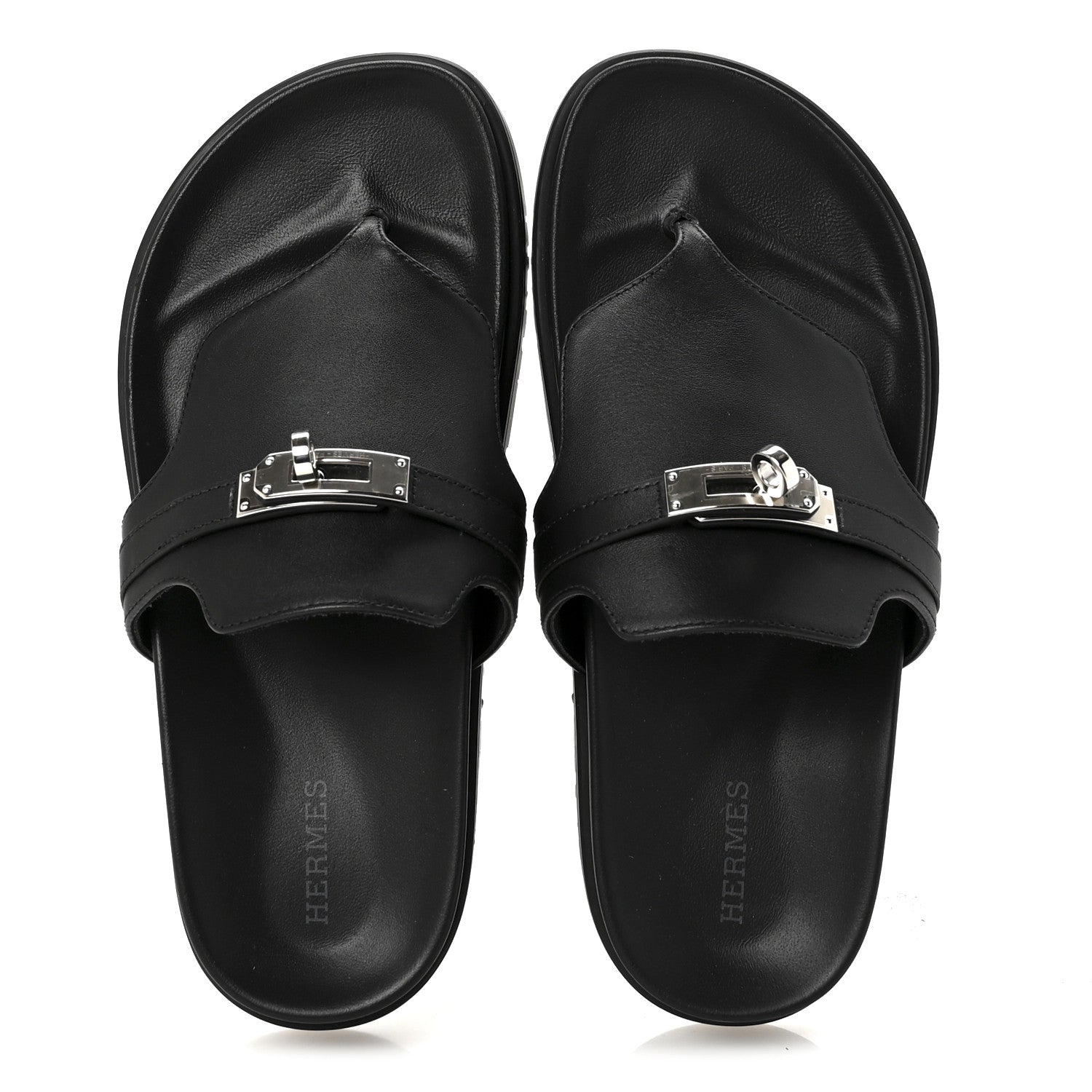 Calfskin Womens Empire Sandals 37.5 Black