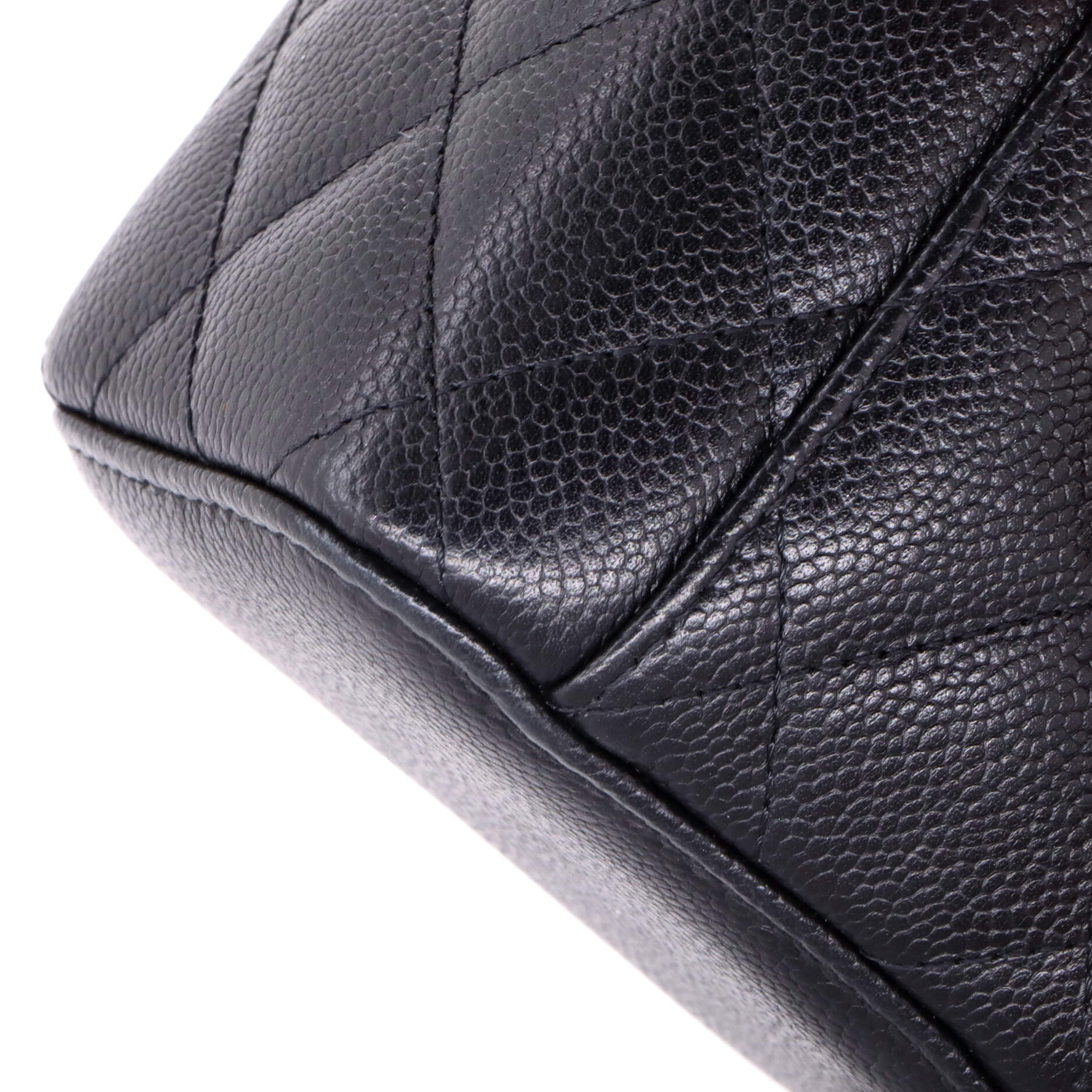 Classic Top Handle Vanity Case with Chain Quilted Lambskin Mini