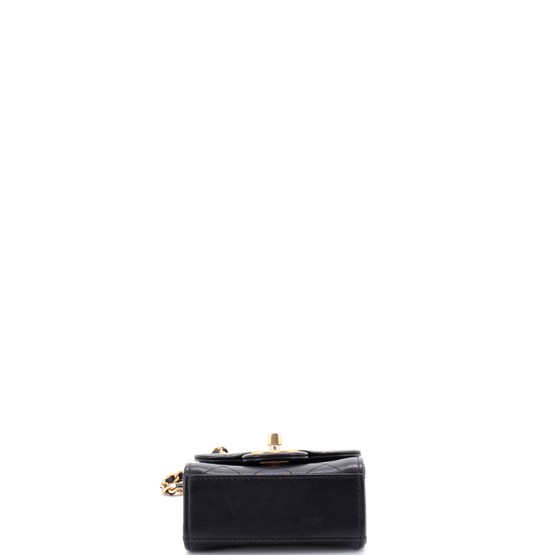 Chic Pearls Flap Clutch with Chain Quilted Goatskin Mini