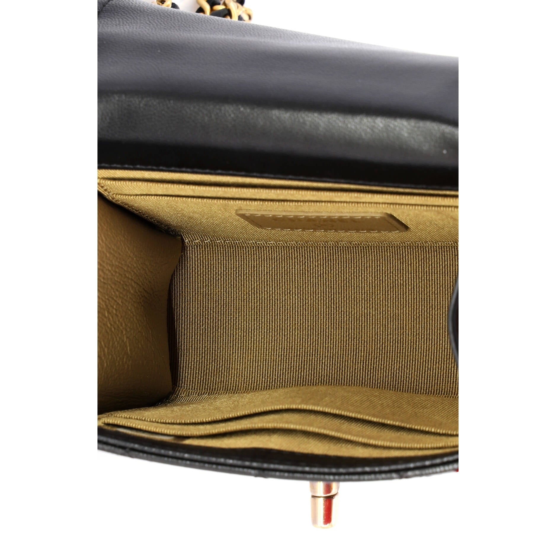 Chic Pearls Flap Clutch with Chain Quilted Goatskin Mini