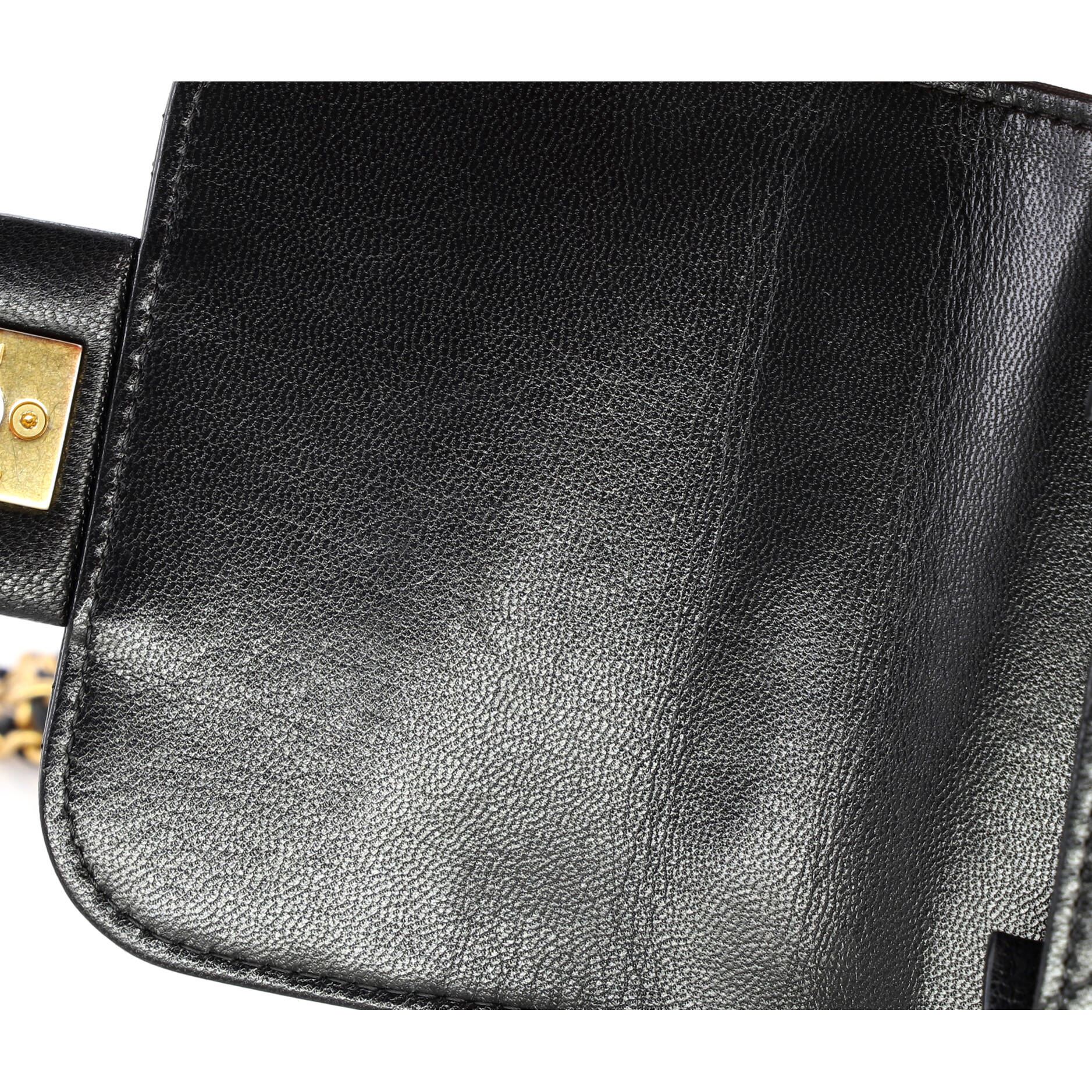 Chic Pearls Flap Clutch with Chain Quilted Goatskin Mini