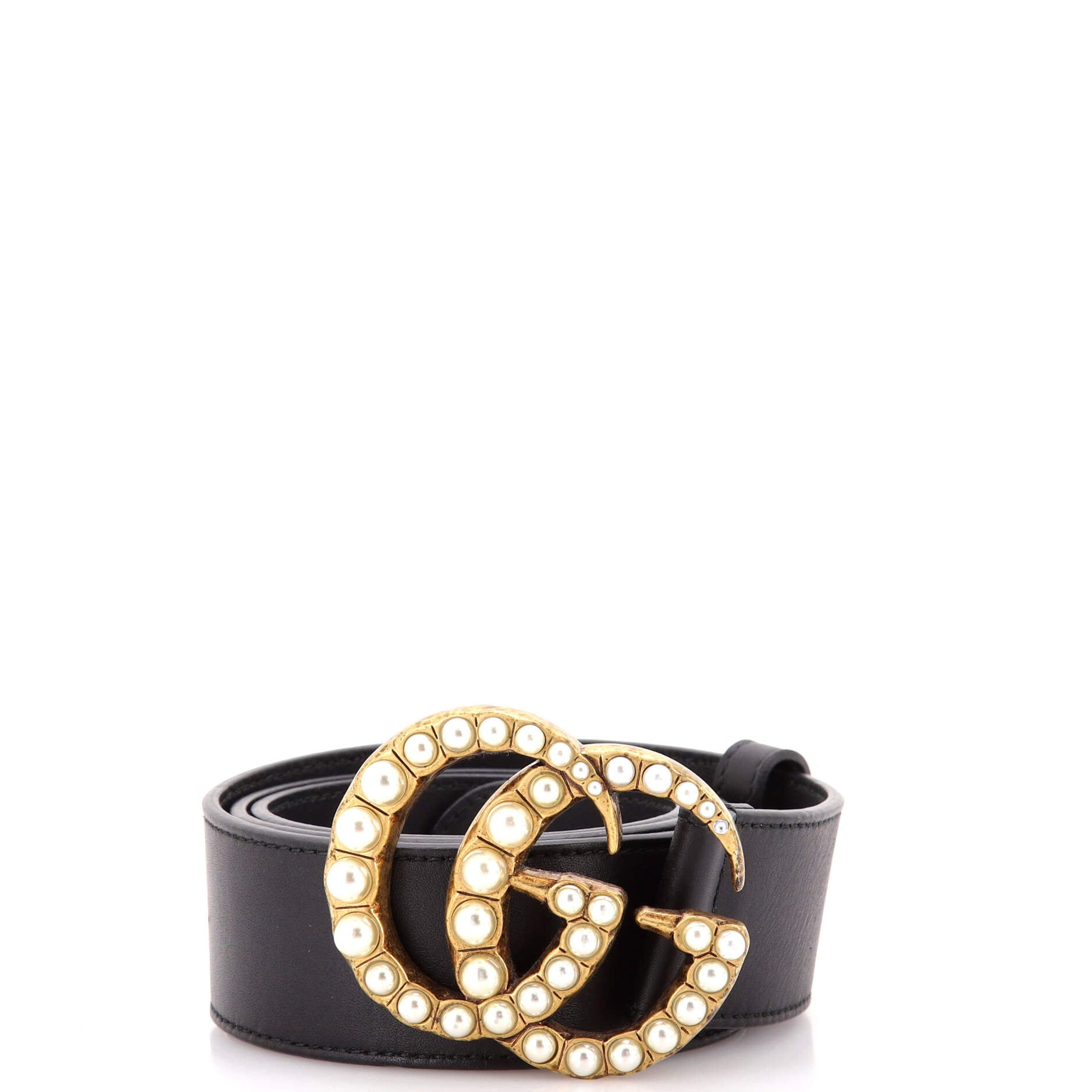 Pearly GG Marmont Belt Leather Wide 5