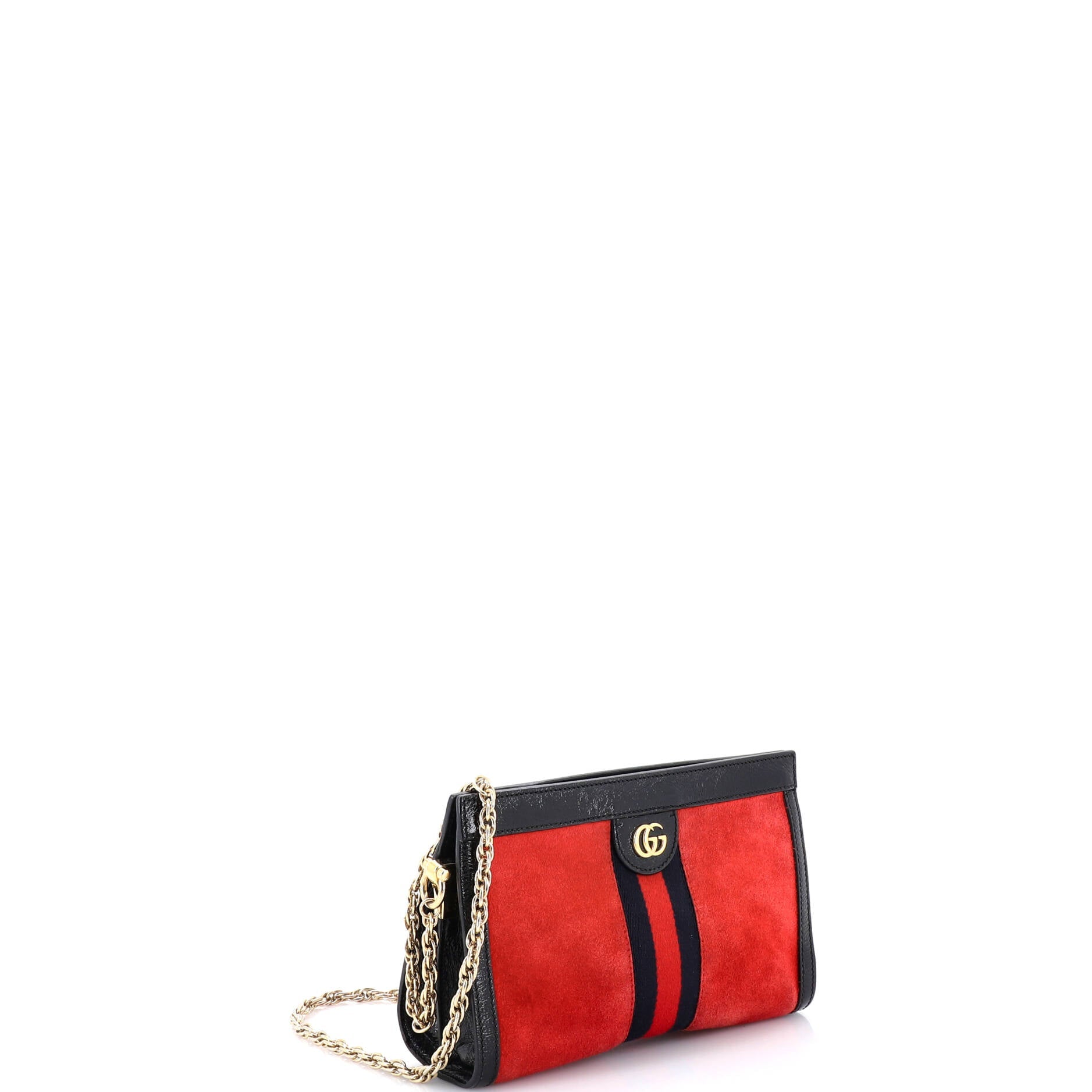 Ophidia Chain Shoulder Bag Suede Small