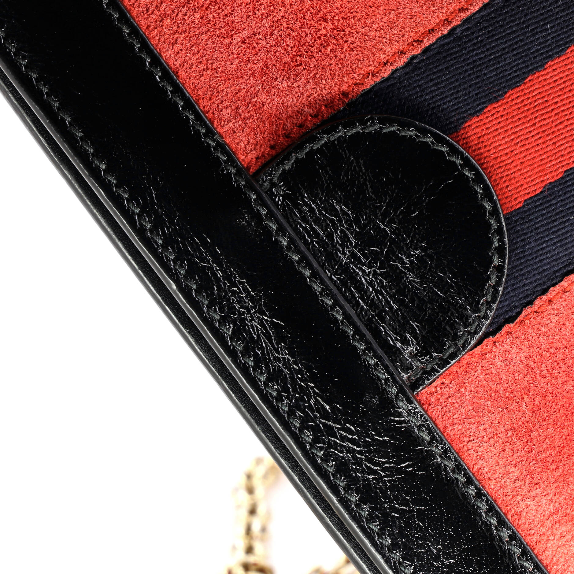 Ophidia Chain Shoulder Bag Suede Small