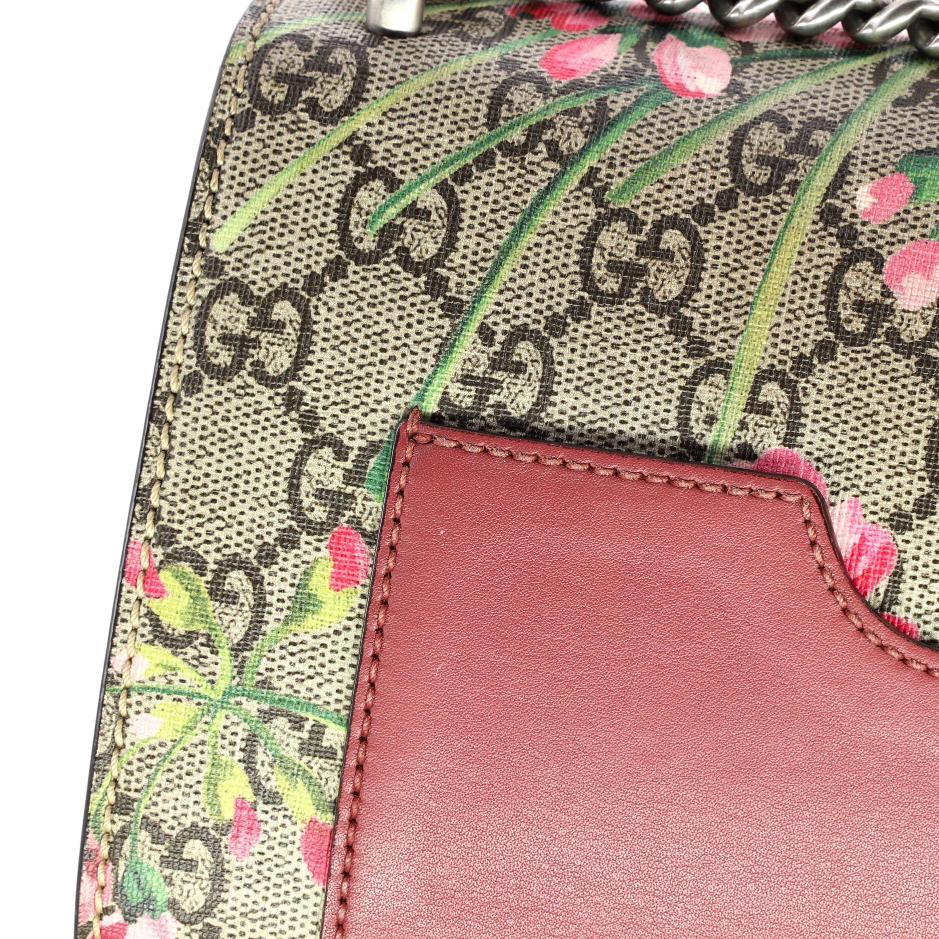 Padlock Shoulder Bag Blooms Print GG Coated Canvas Small