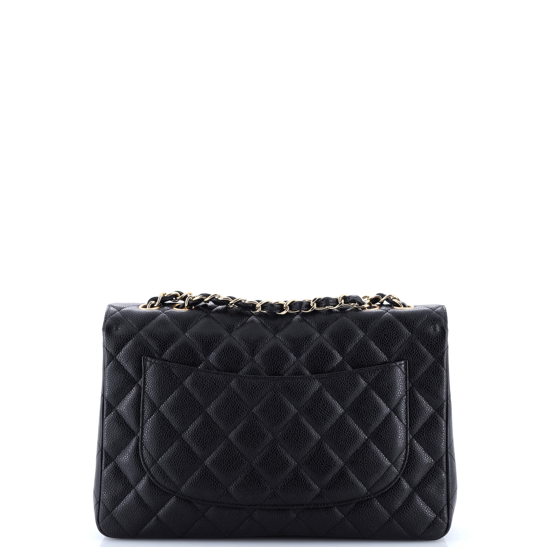 Classic Single Flap Bag Quilted Caviar Jumbo