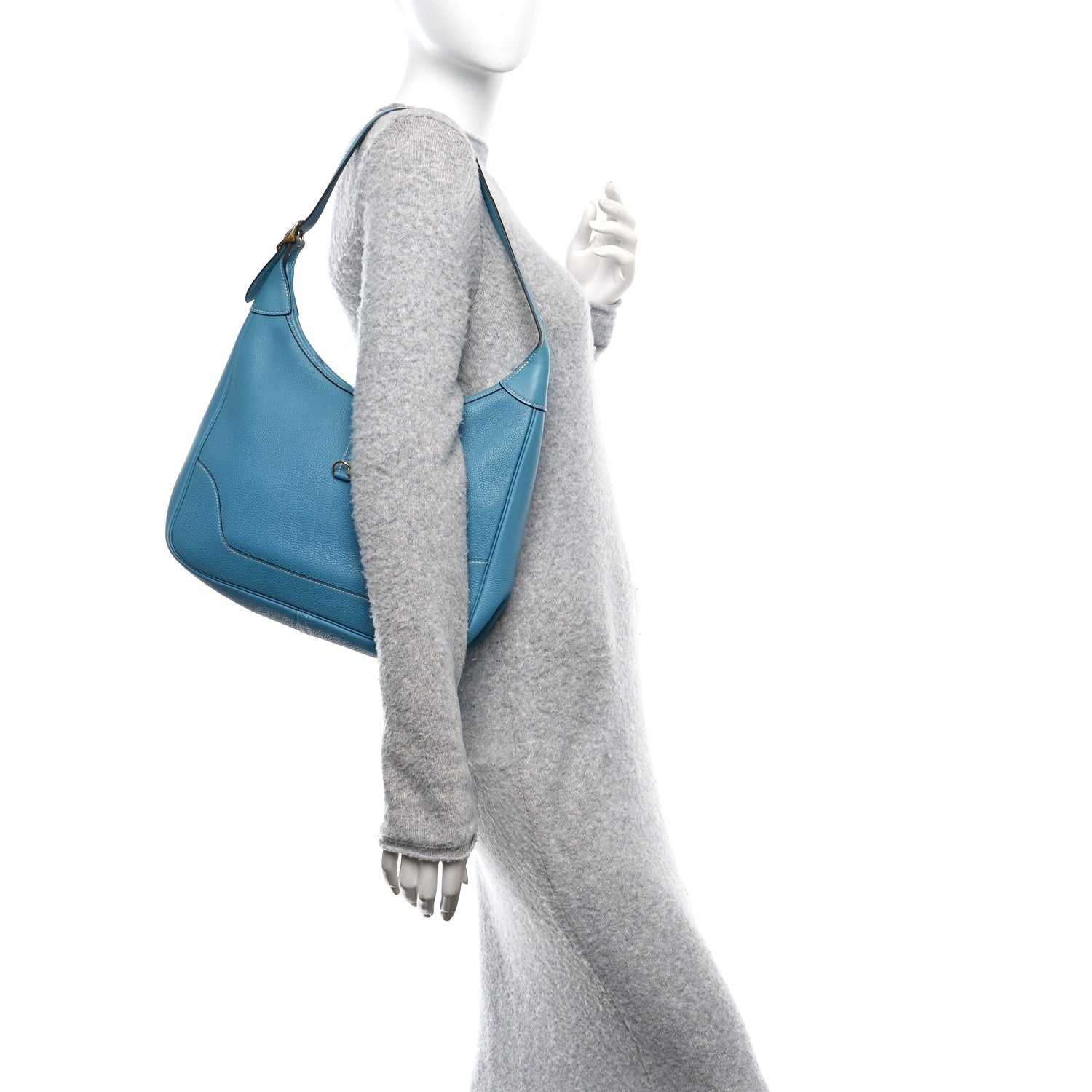 Togo Trim II 31 Shoulder Bag Blue Jean