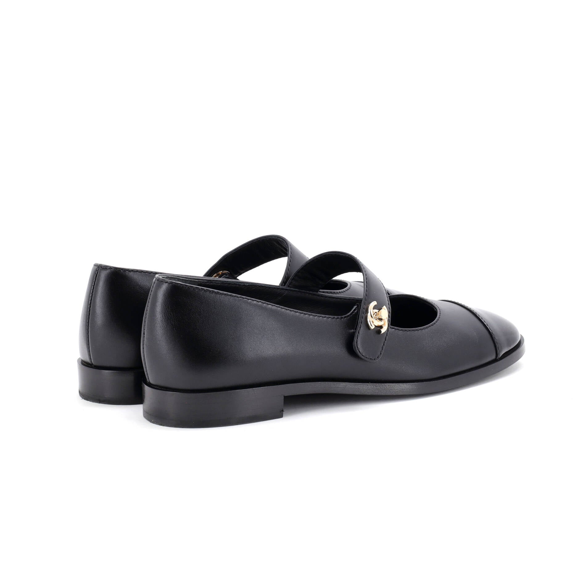 Women's CC Turnlock Mary Jane Flats Leather with Patent