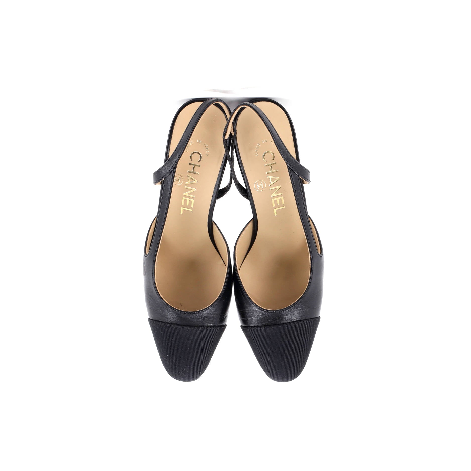 Women’s Cap Toe Slingback Pumps Leather