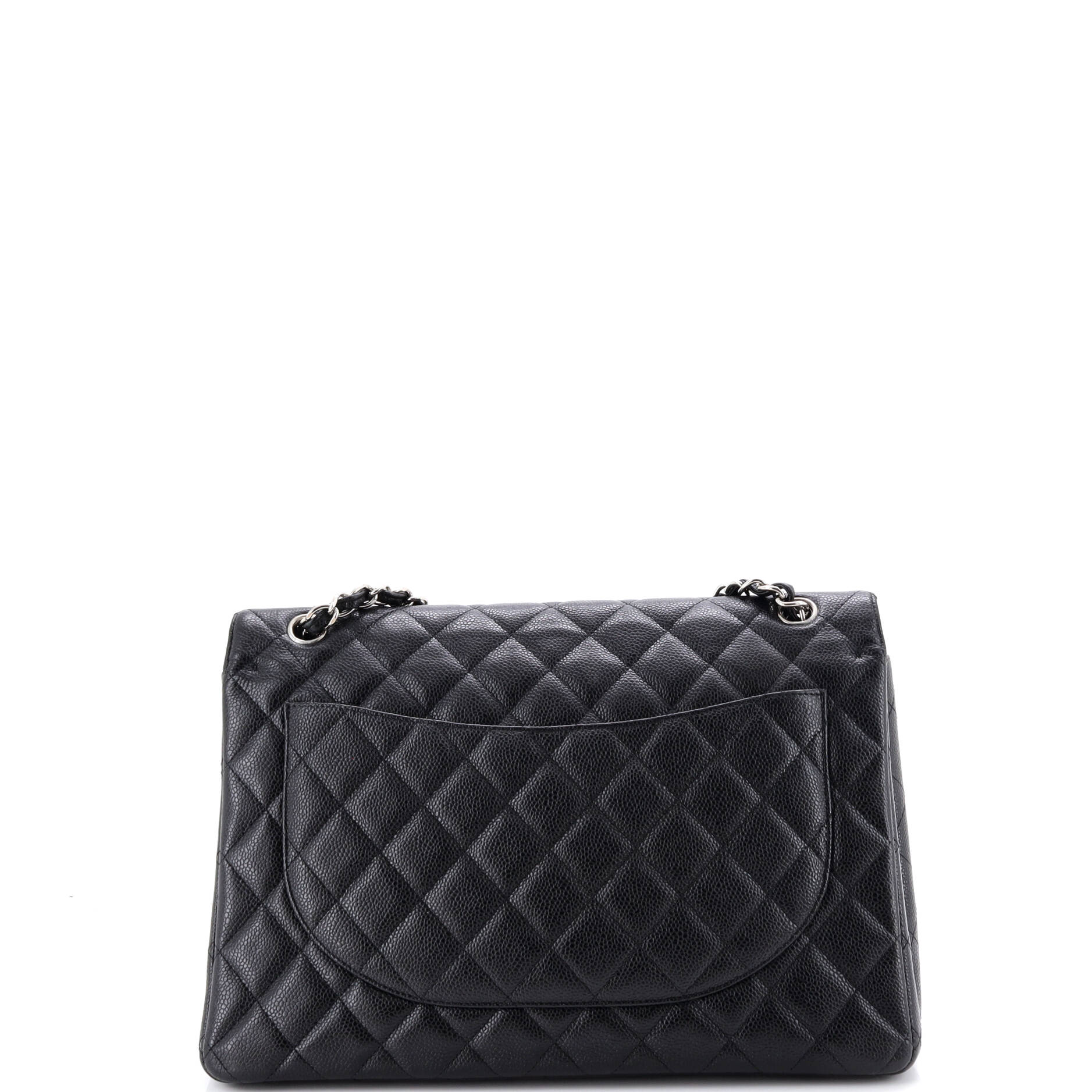 Classic Double Flap Bag Quilted Caviar Maxi