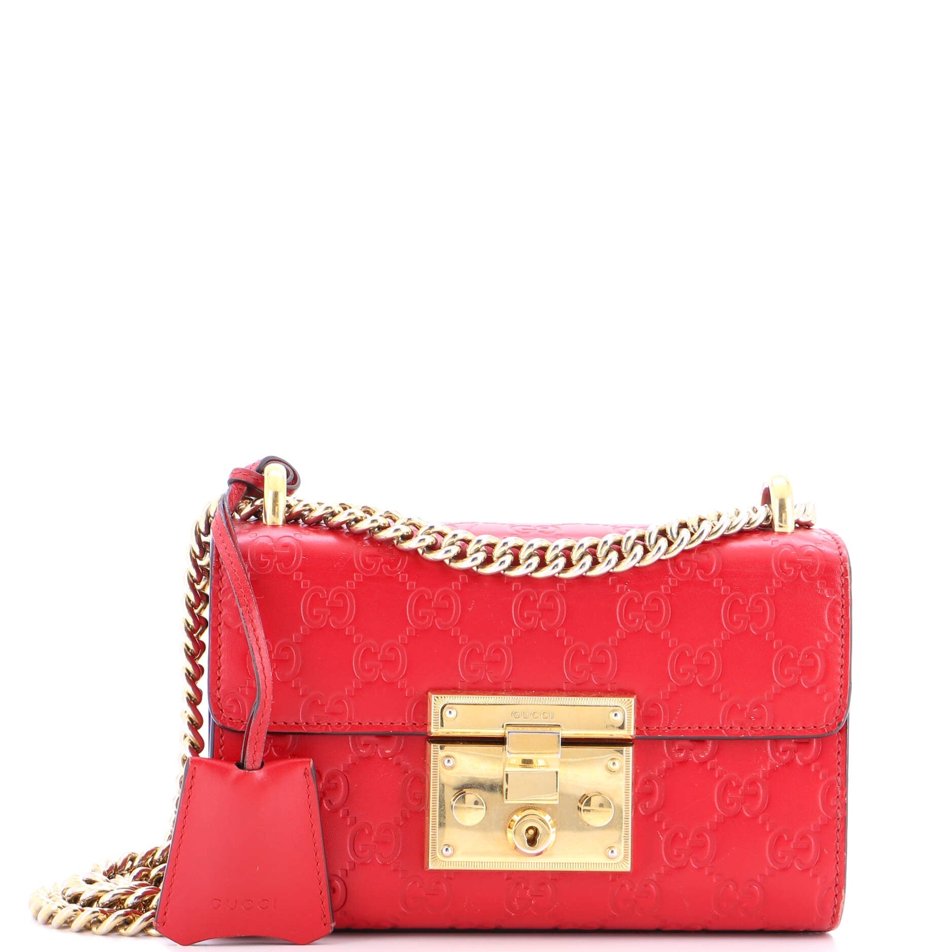 Padlock Shoulder Bag Guccissima Leather Small