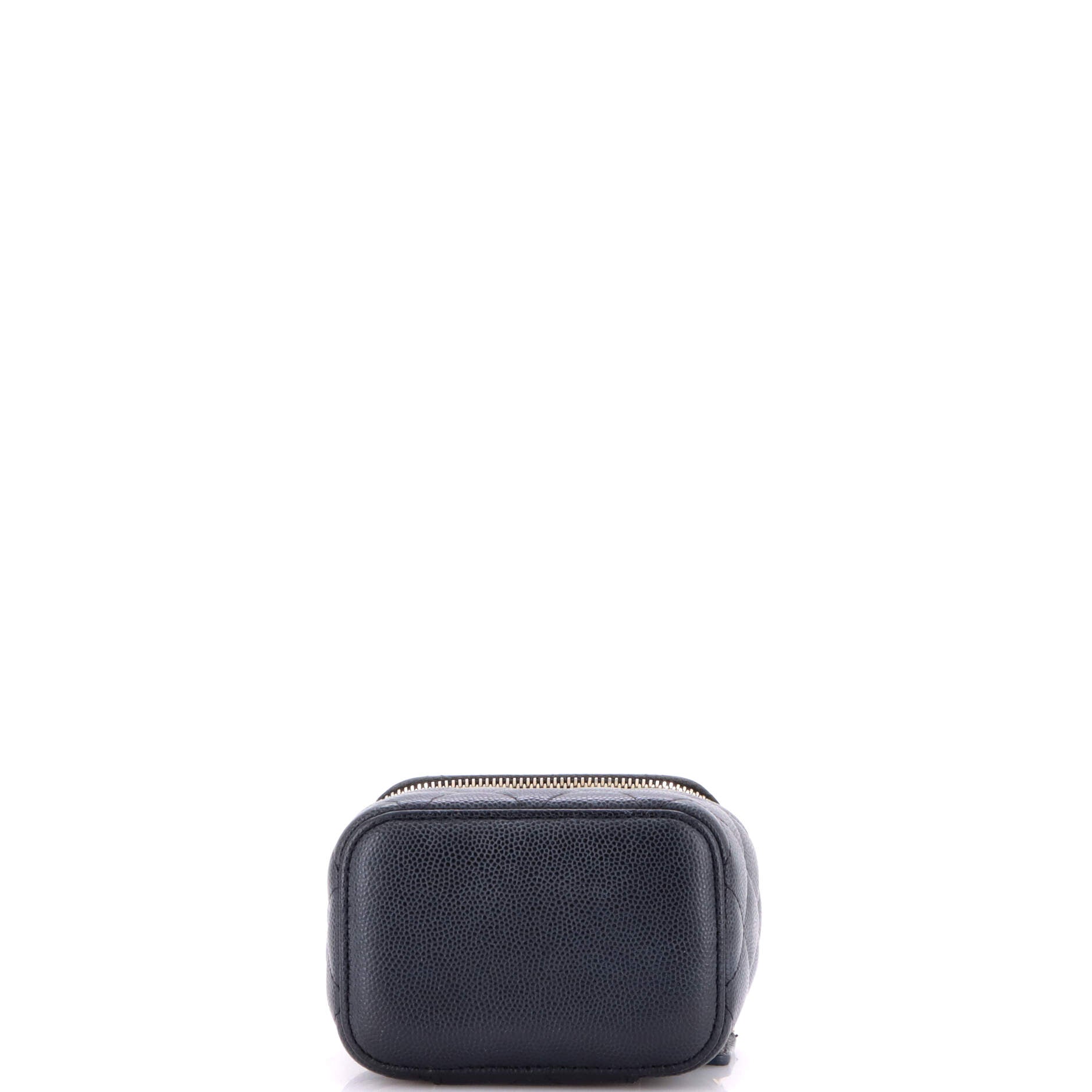 Classic Vanity Case with Chain Quilted Caviar Mini