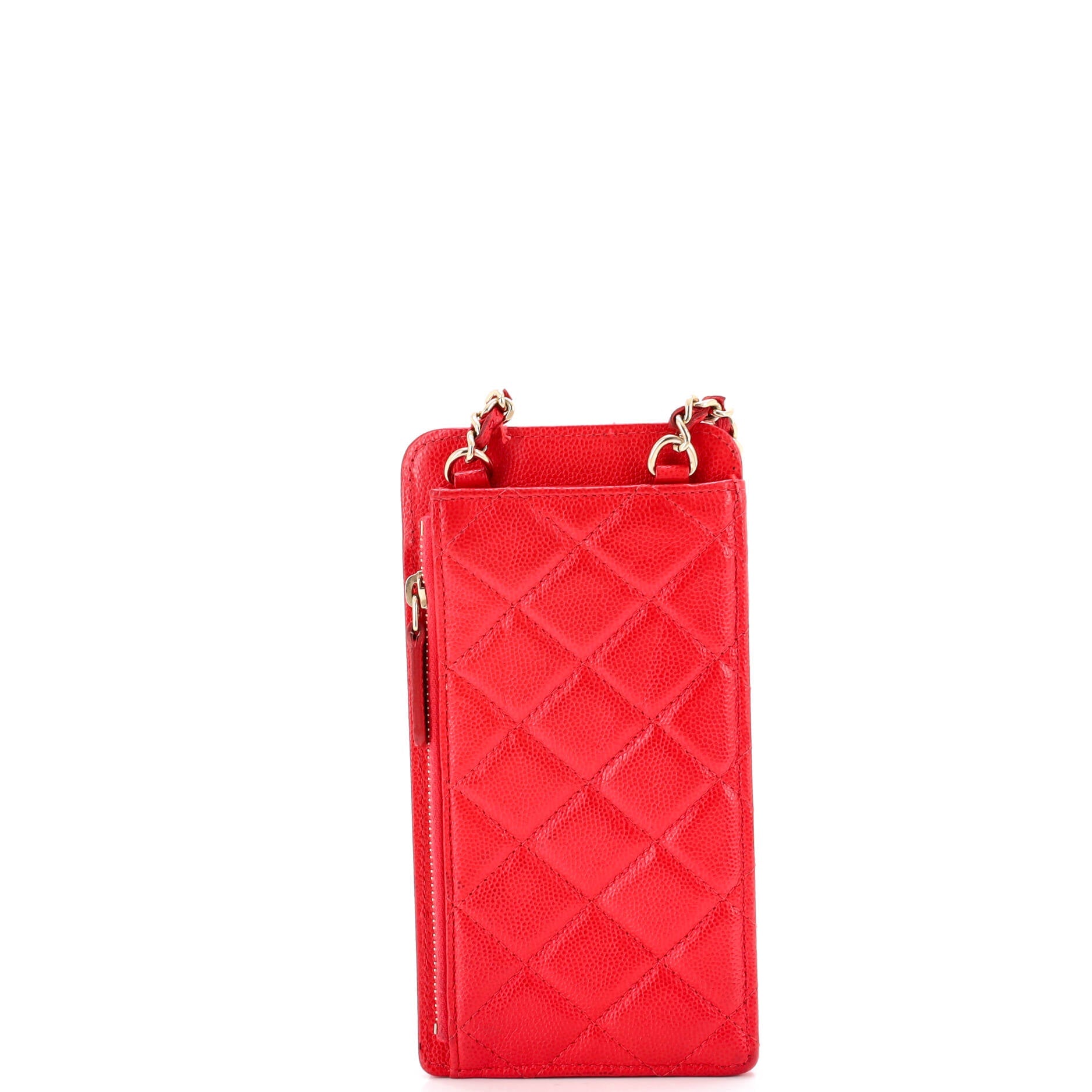 O Phone Holder Crossbody Bag Quilted Caviar