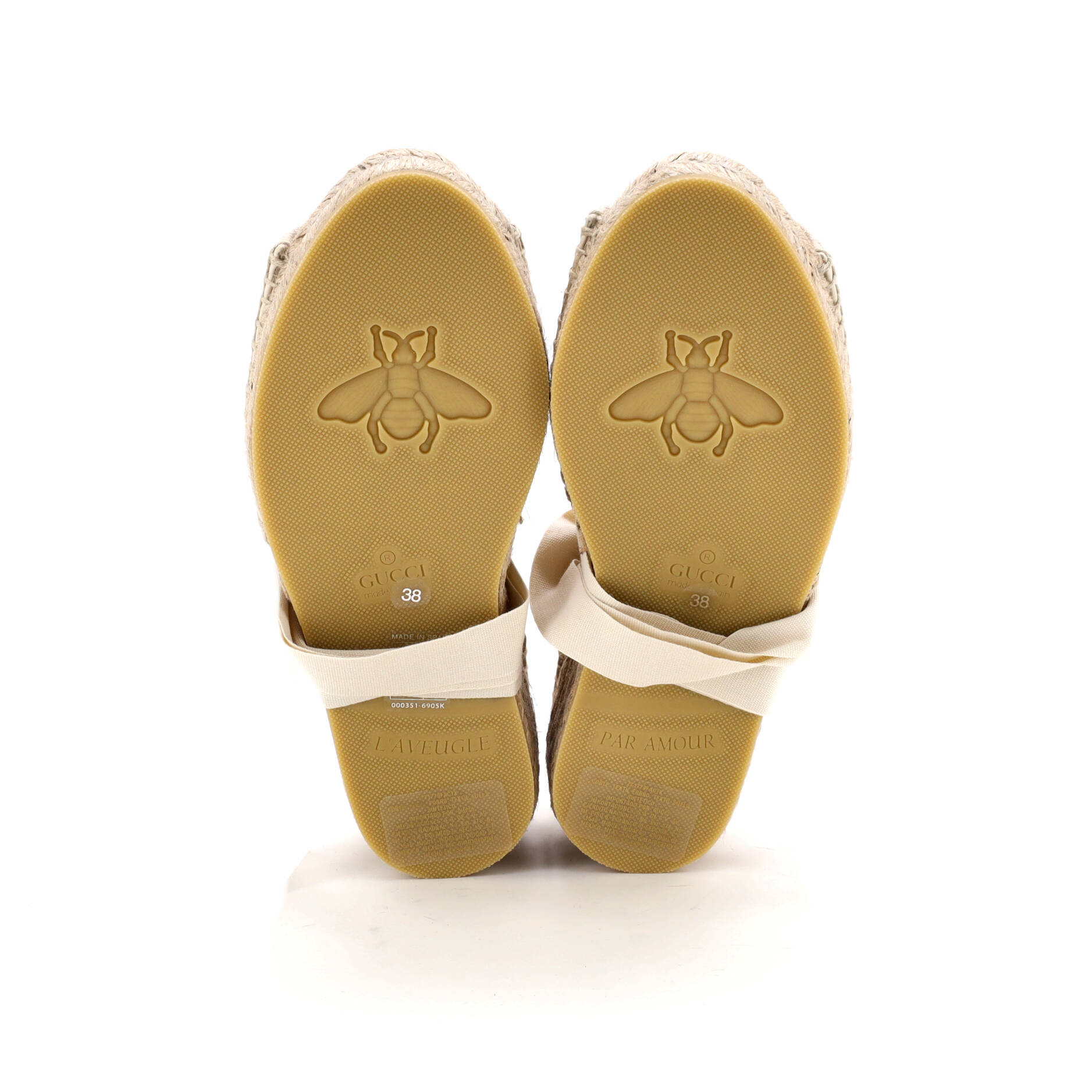 Women's Damita Espadrilles Interlocking G Embroidered Canvas