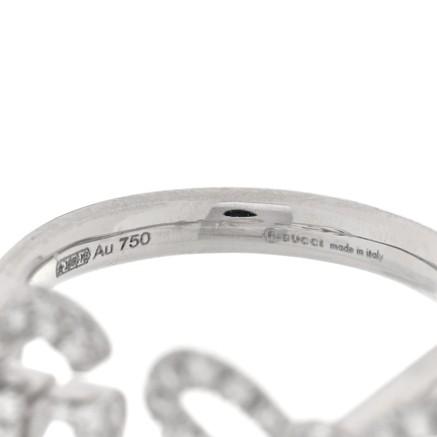 18K White Gold Diamond Flora Bow Flower Ring M