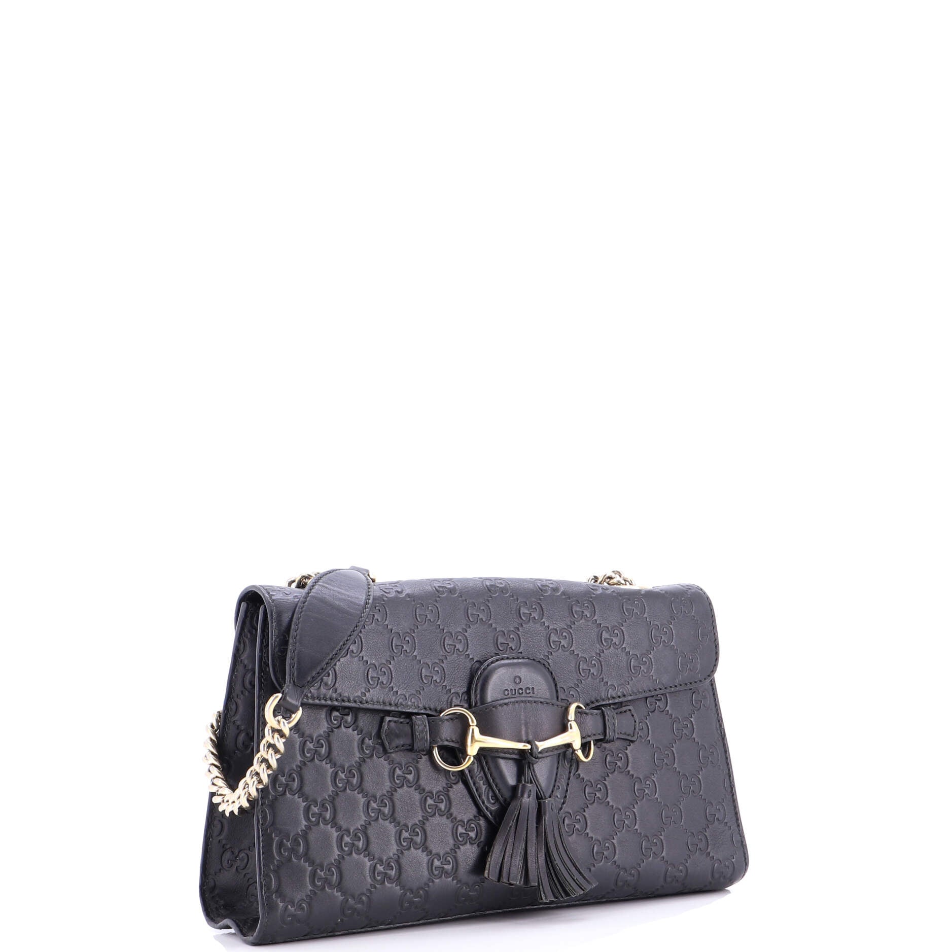 Emily Chain Flap Bag Guccissima Leather Medium