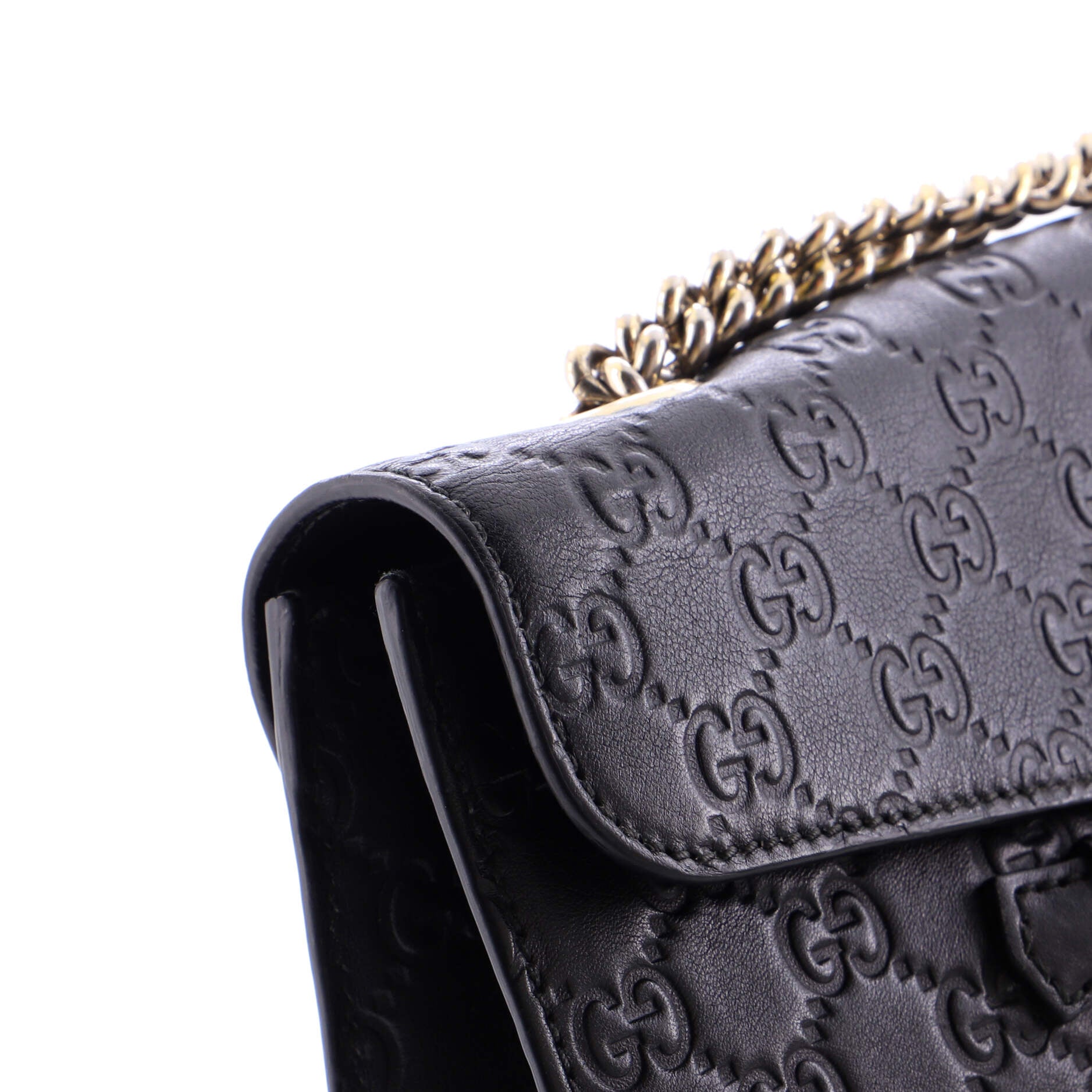 Emily Chain Flap Bag Guccissima Leather Medium