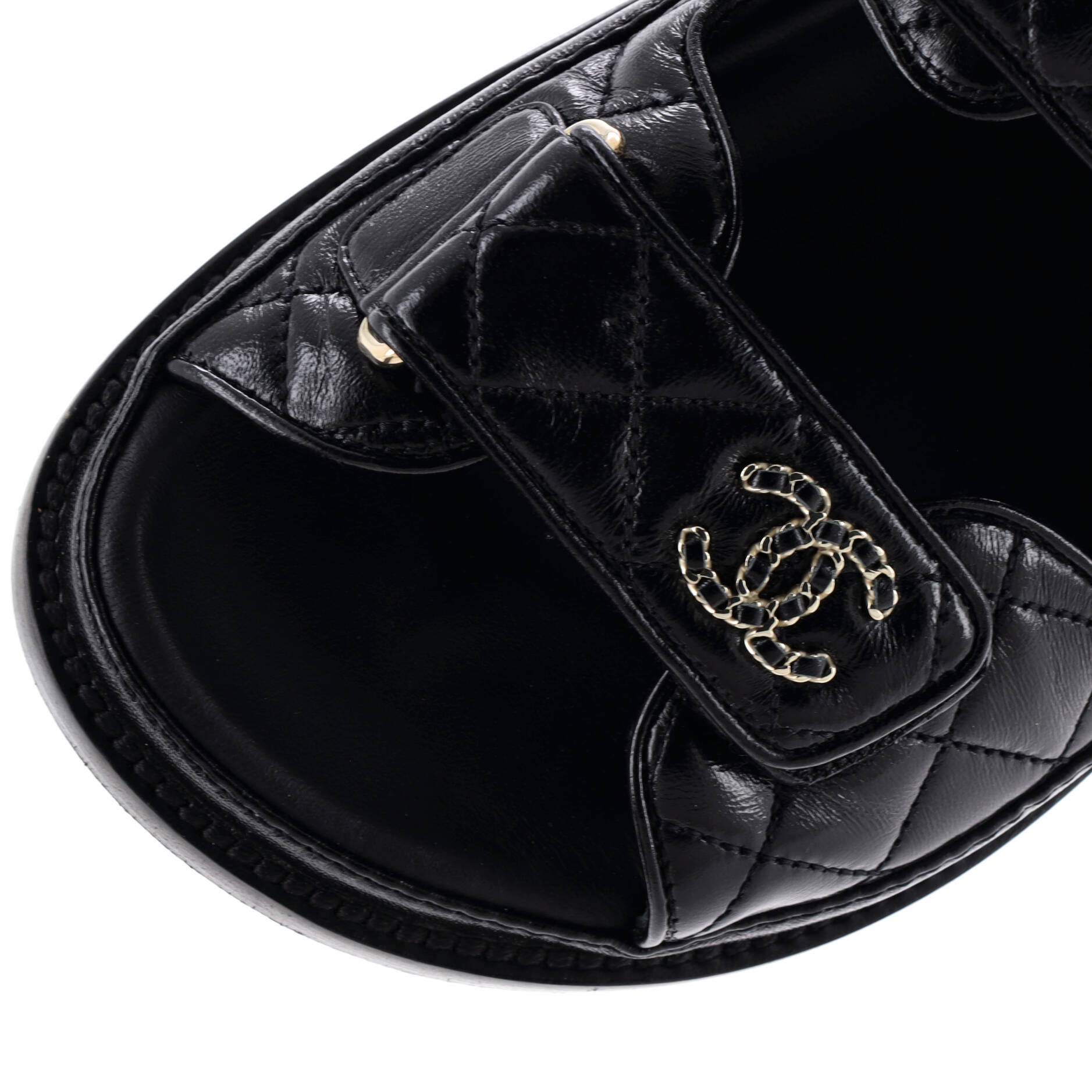 Women's Velcro Open Back Dad Sandals Quilted Leather
